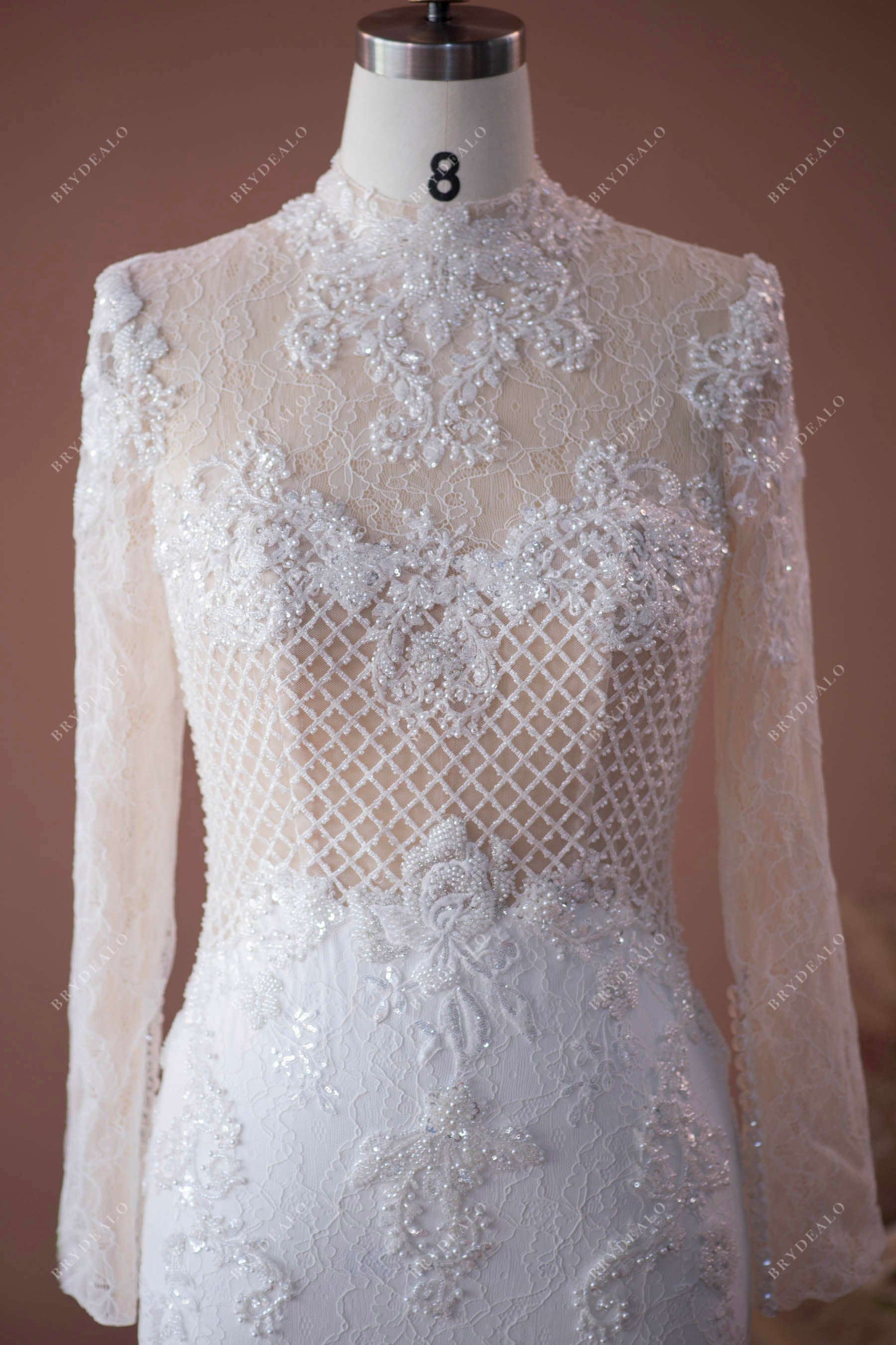 luxury beaded wedding dress