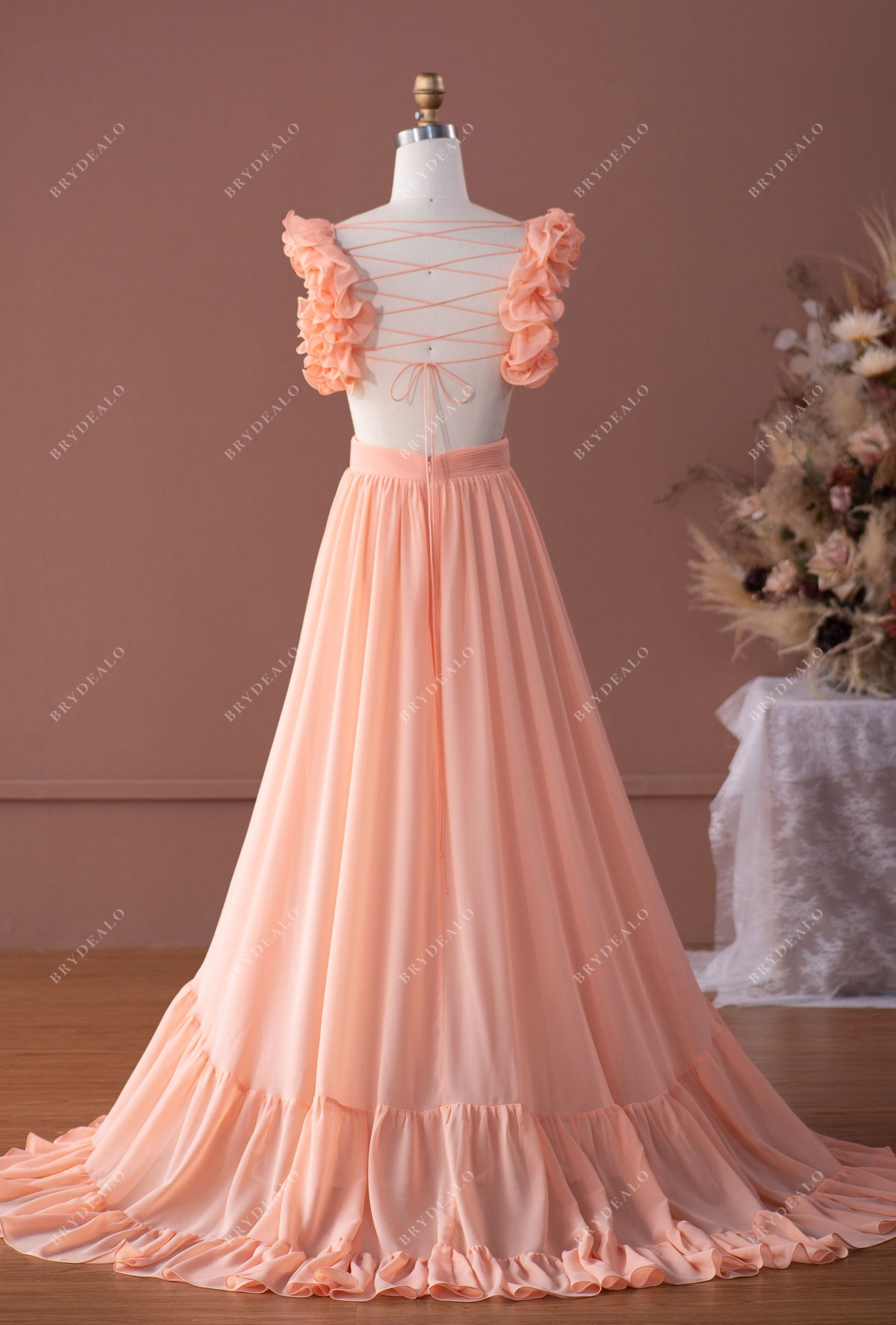 Peach Colored Prom Dresses