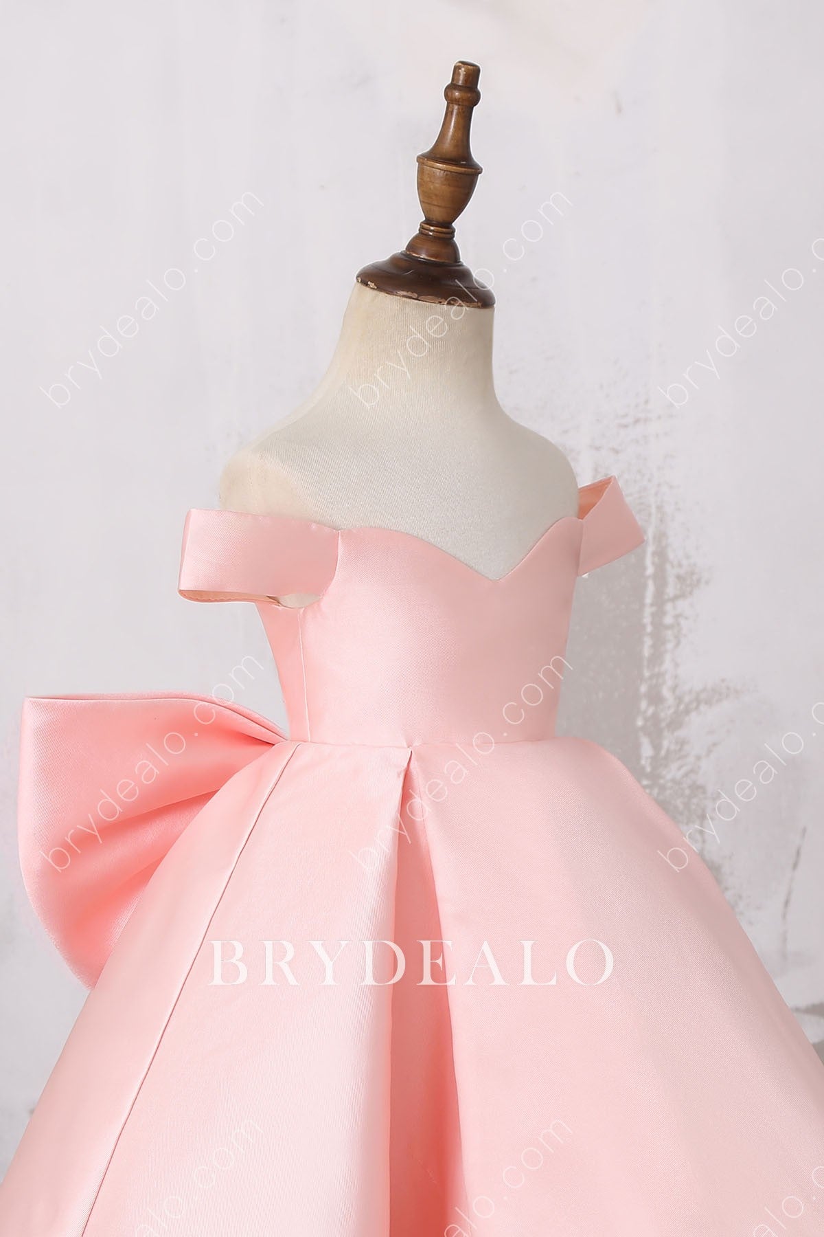 Big Bow High Low Flower Girl Dress