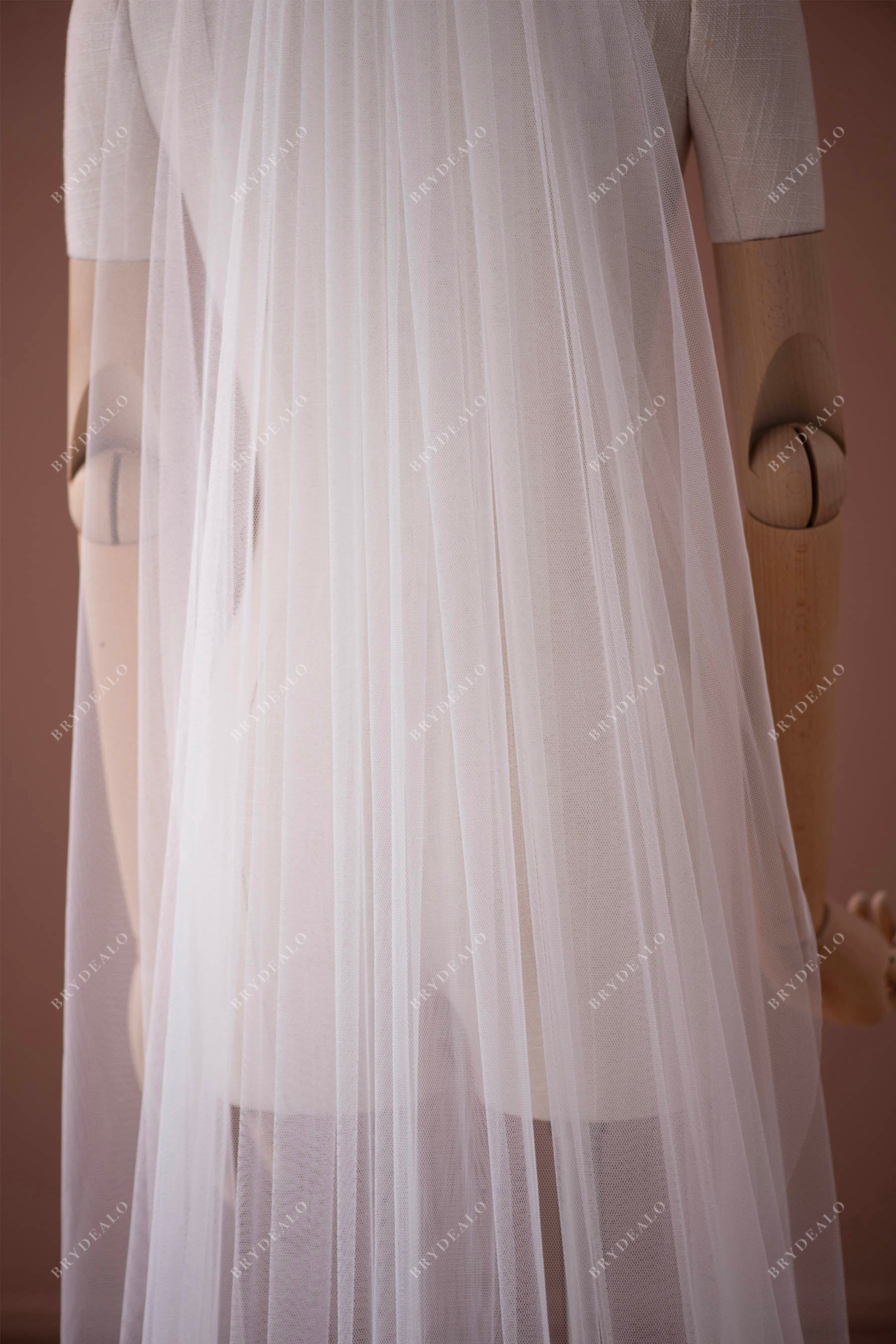 designer plain net wedding veil