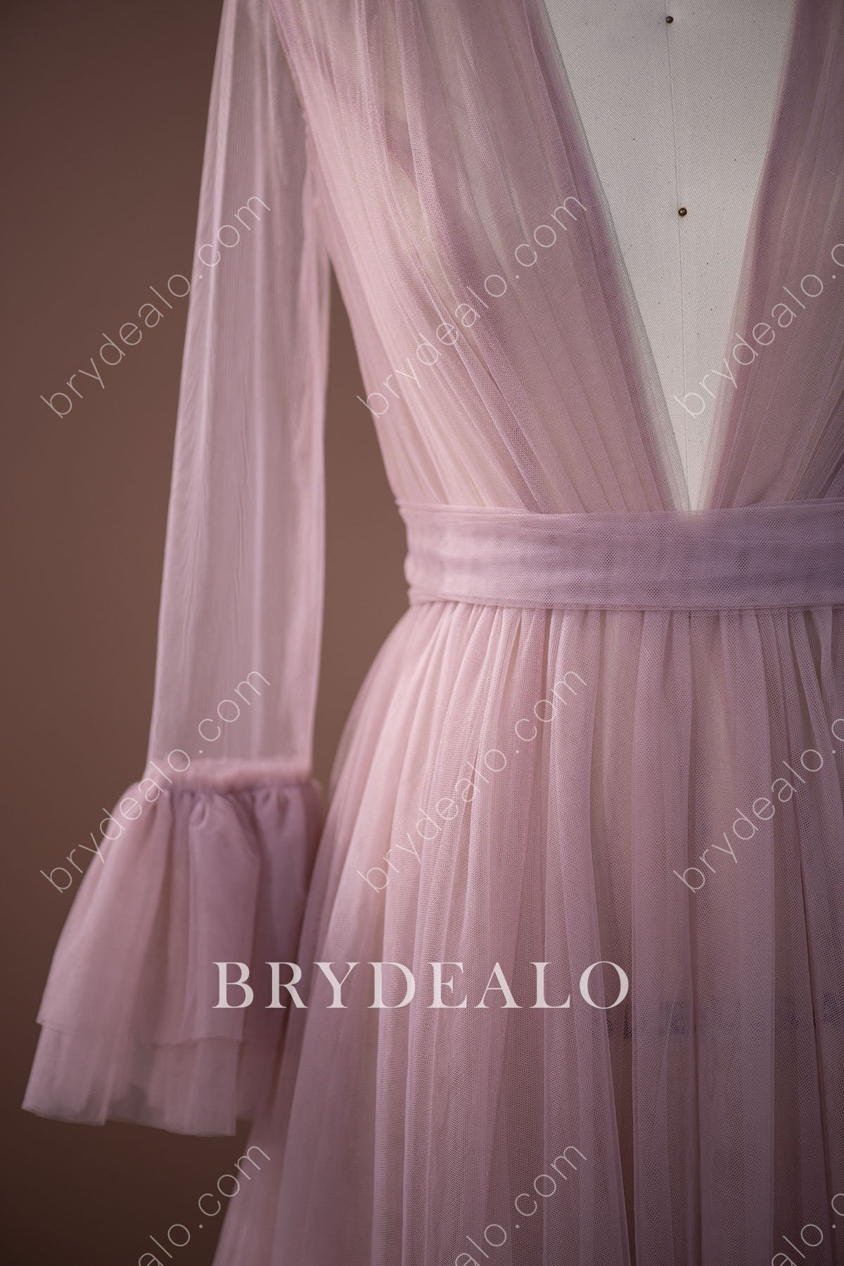 Sample Sale | Fairy Layered Bell Sleeve Soft Tulle Bridal Robe