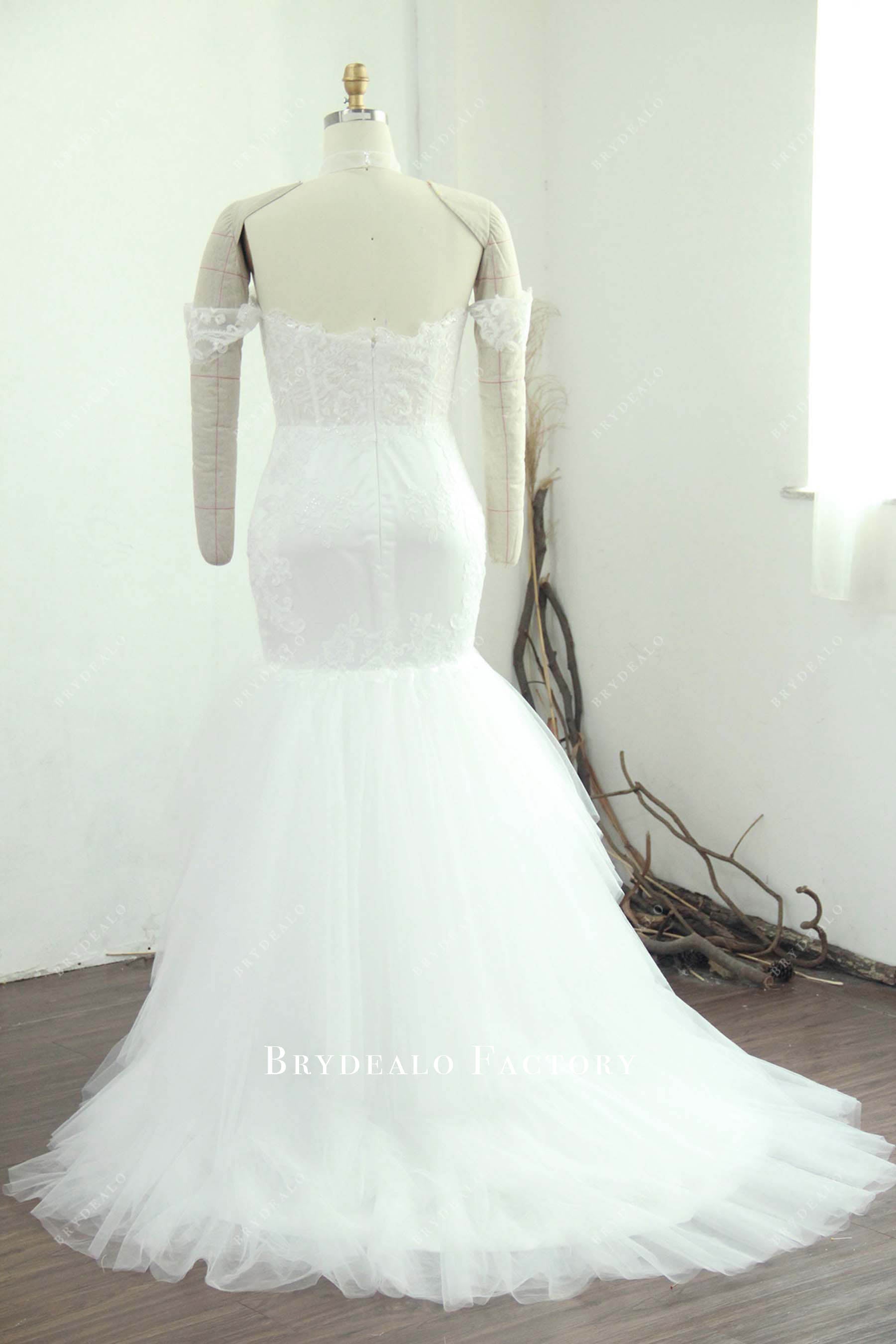 plus size layered tulle skirt wedding dress