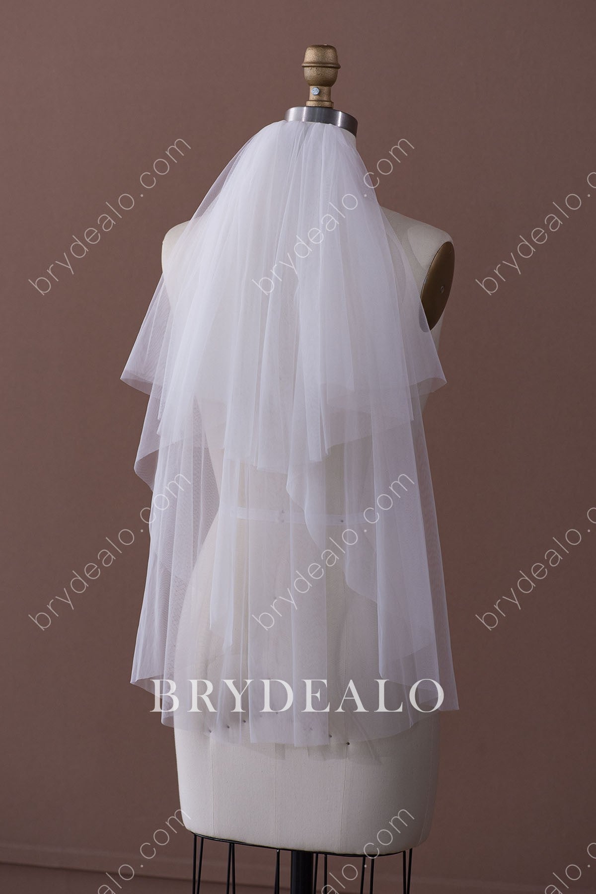 two-tier waterfall wedding veil