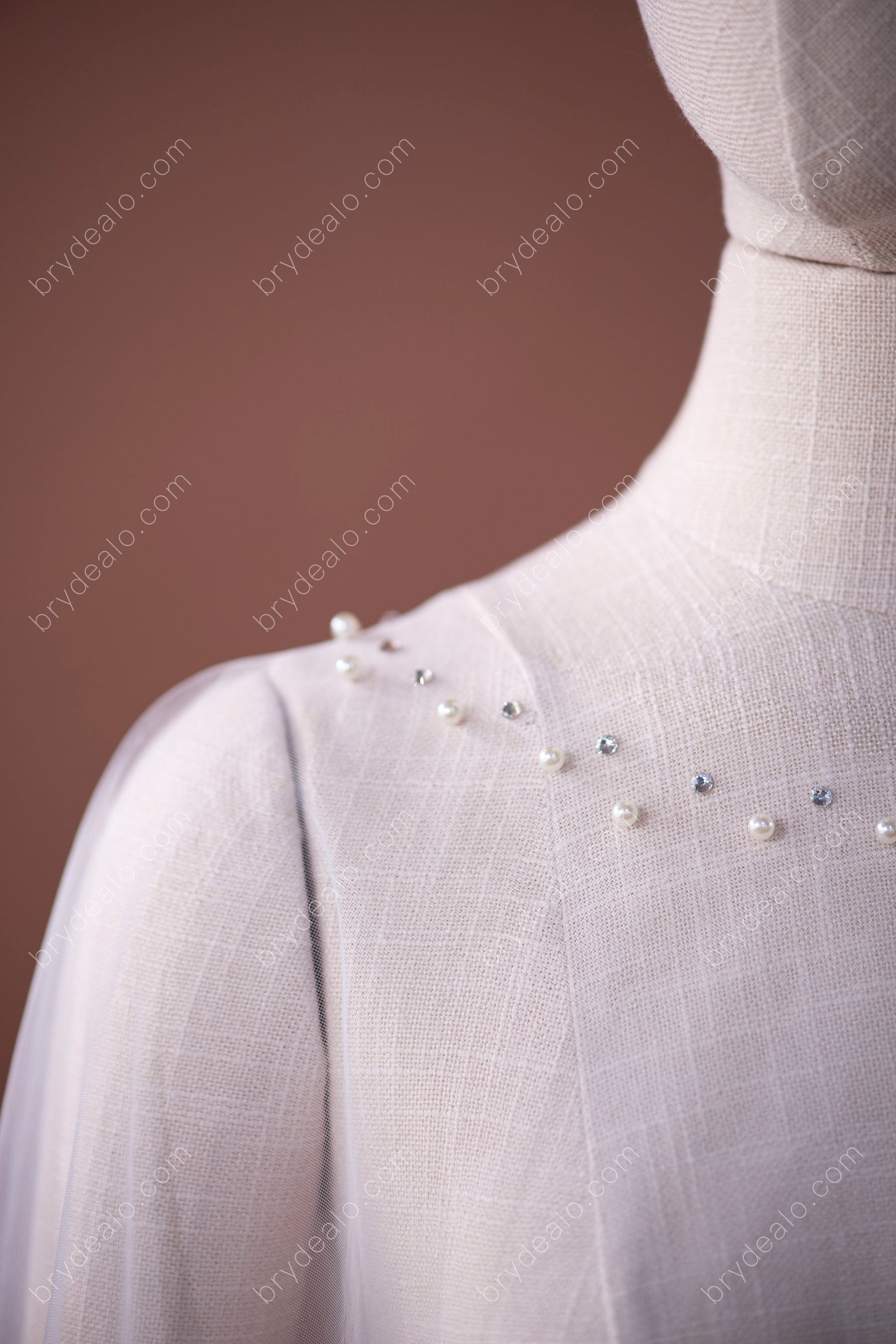Best Captivating Rhinestones Pearls Bridal Cape