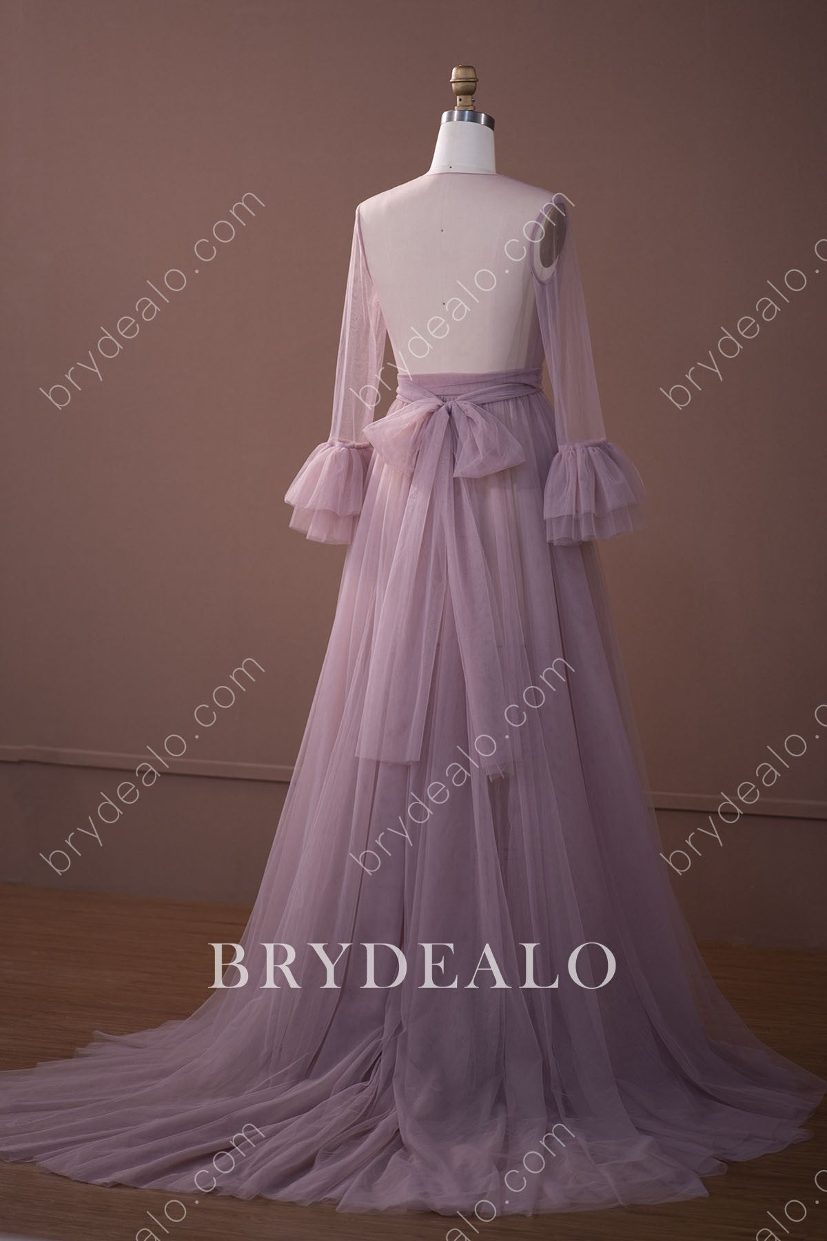 Sample Sale | Fairy Layered Bell Sleeve Soft Tulle Bridal Robe