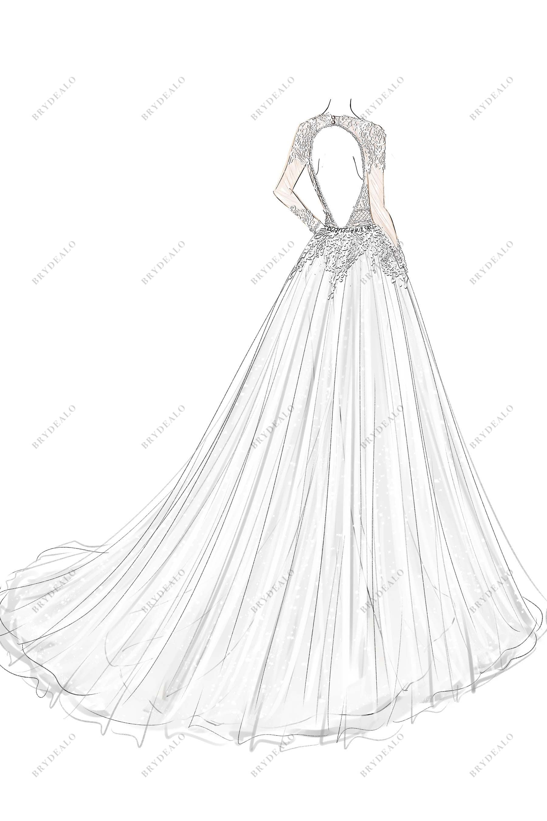 Bridal Gown Sketch Stock Photos and Images - 123RF