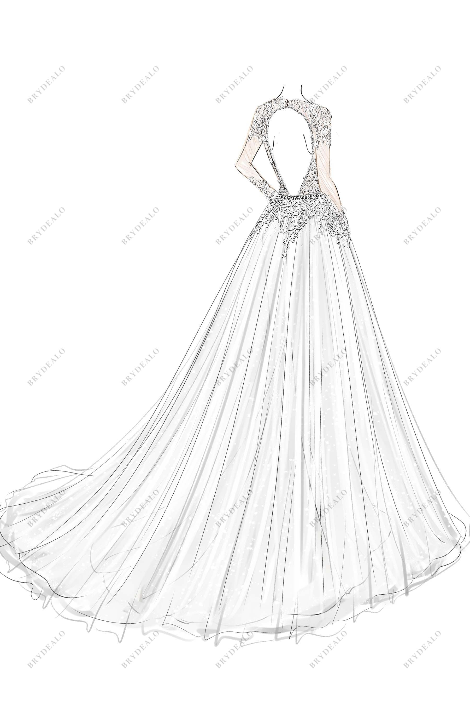 Custom wedding hotsell dress sketch