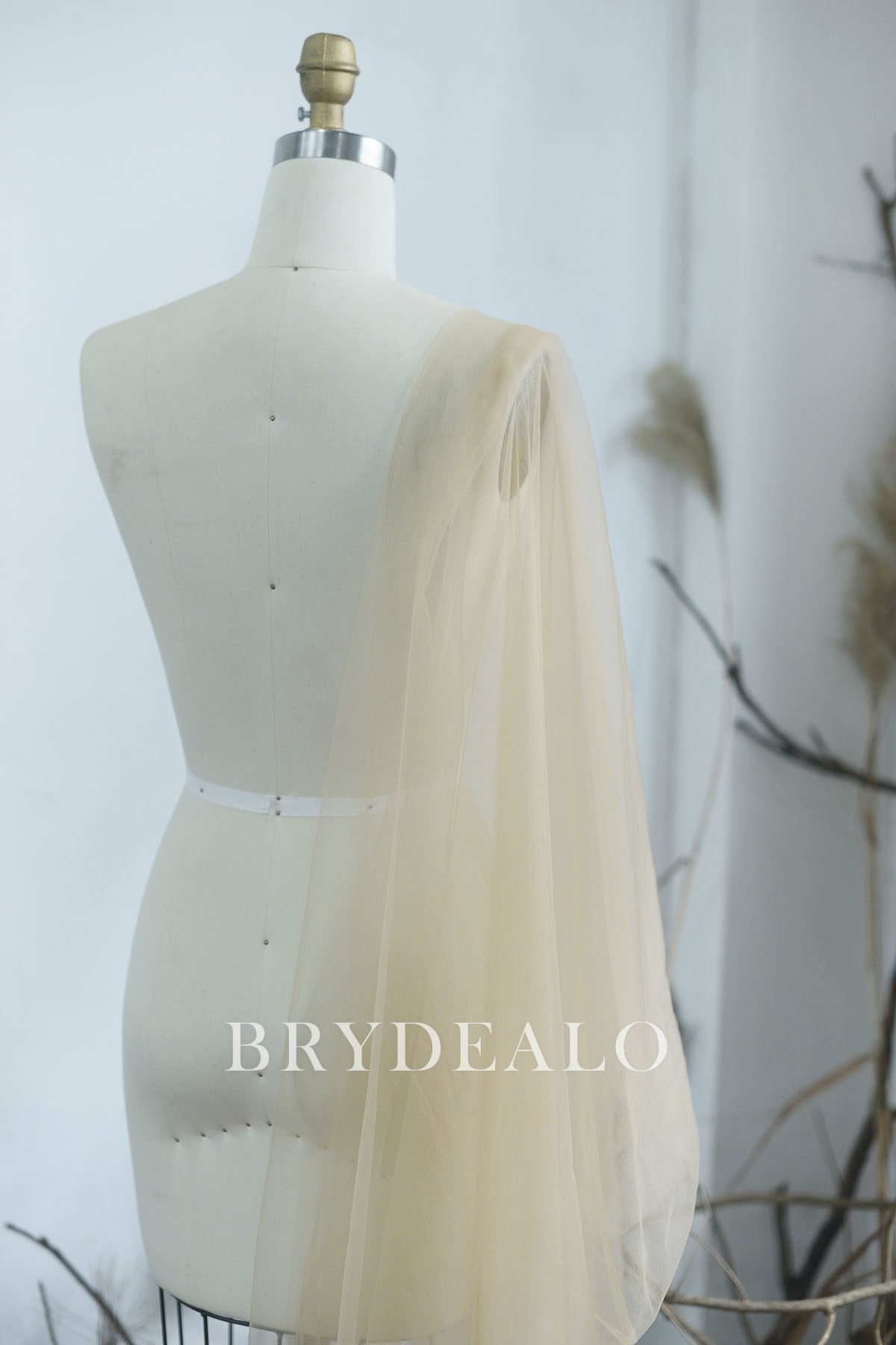 sheer nude soft tulle fabric