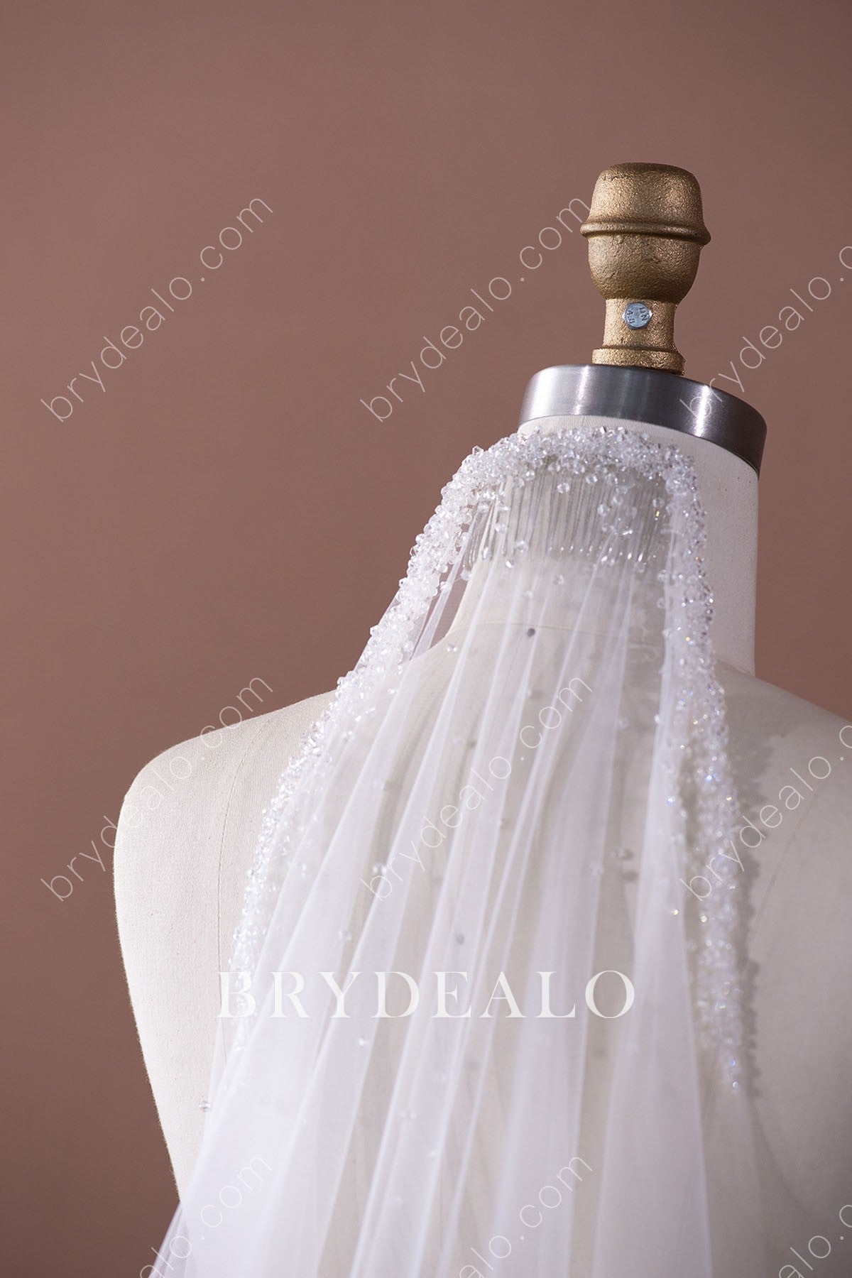 Clear Crystal Wedding Veil