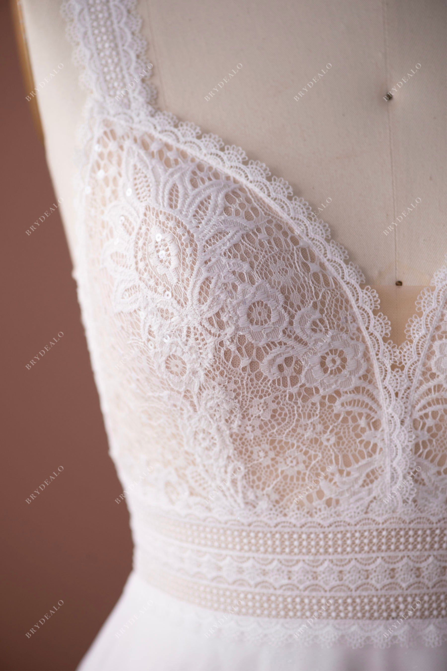 shimmery bridal lace