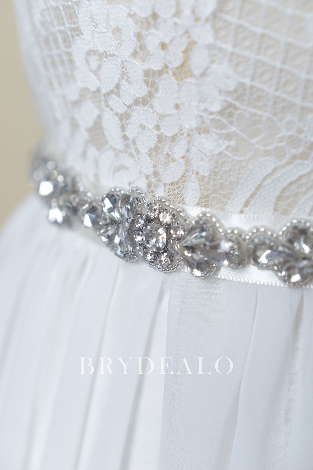  Narrow Rhinestones Bridal Sash