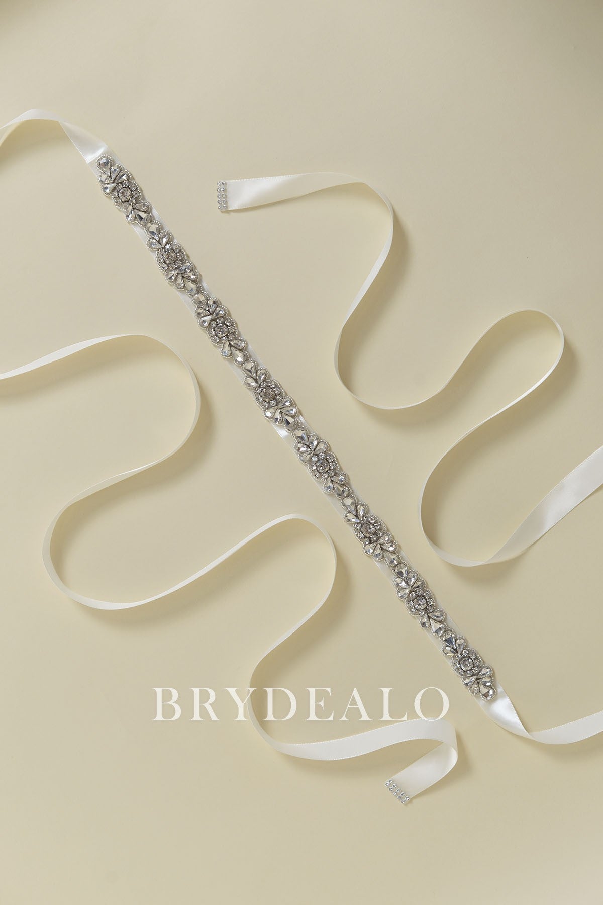 Shimmery Narrow Rhinestones Bridal Sash for Wholesale