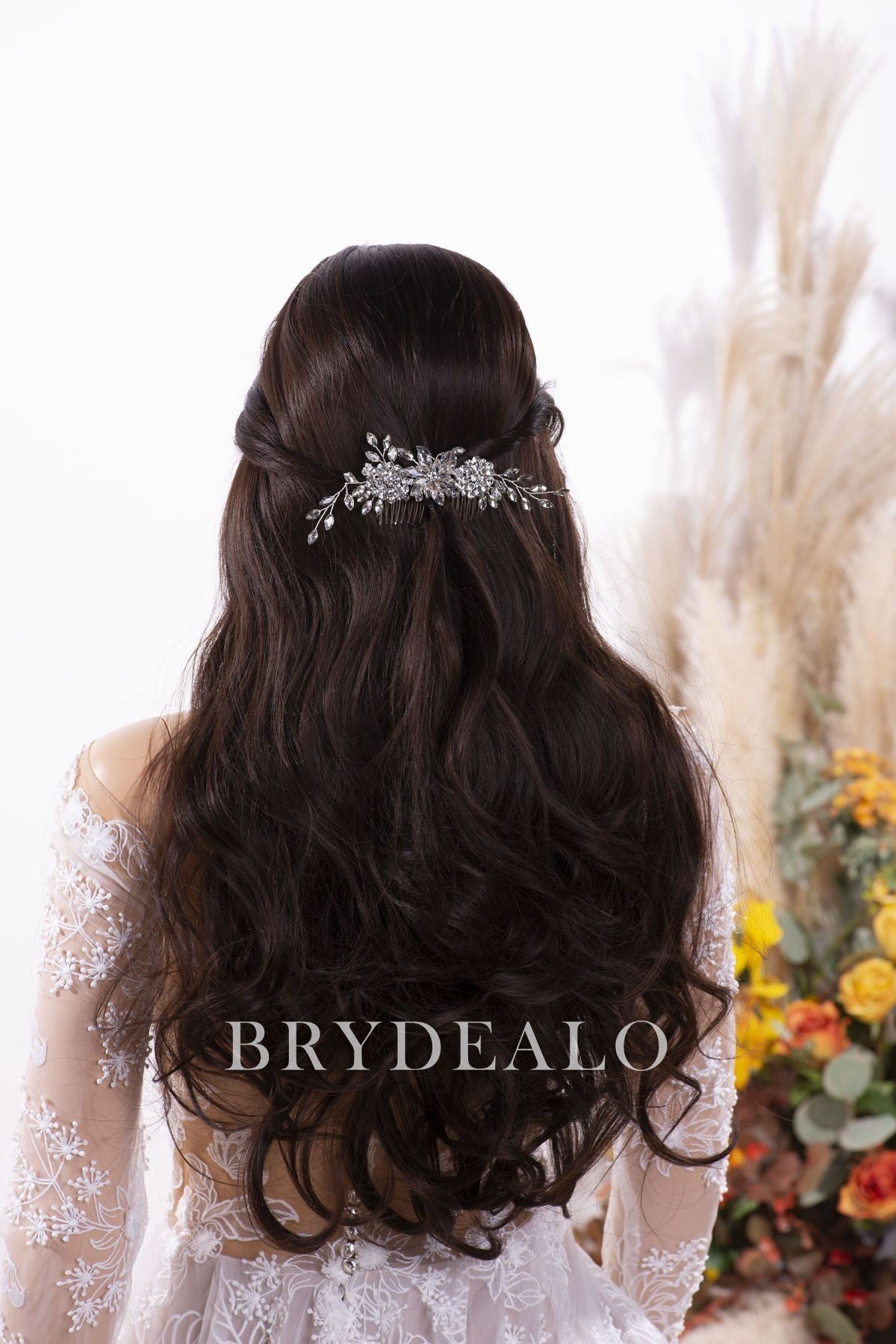 Wholesale Shiny Crystals Bridal Comb Set