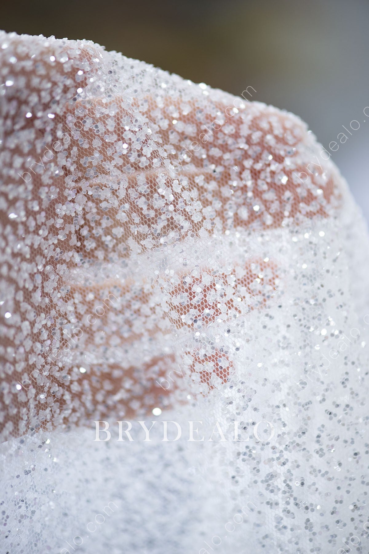 Shiny Designer Bridal Glitter Tulle Fabric