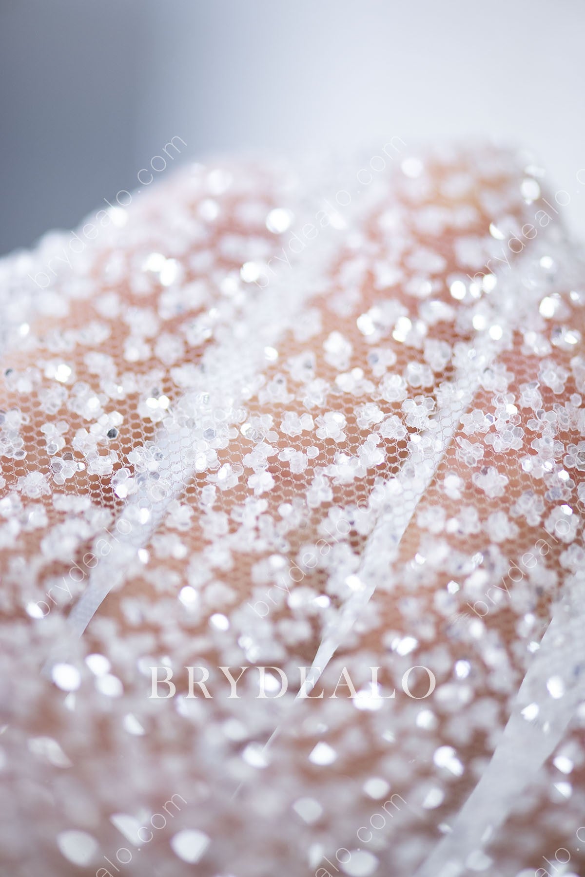 Designer Bridal Glitter Tulle Fabric