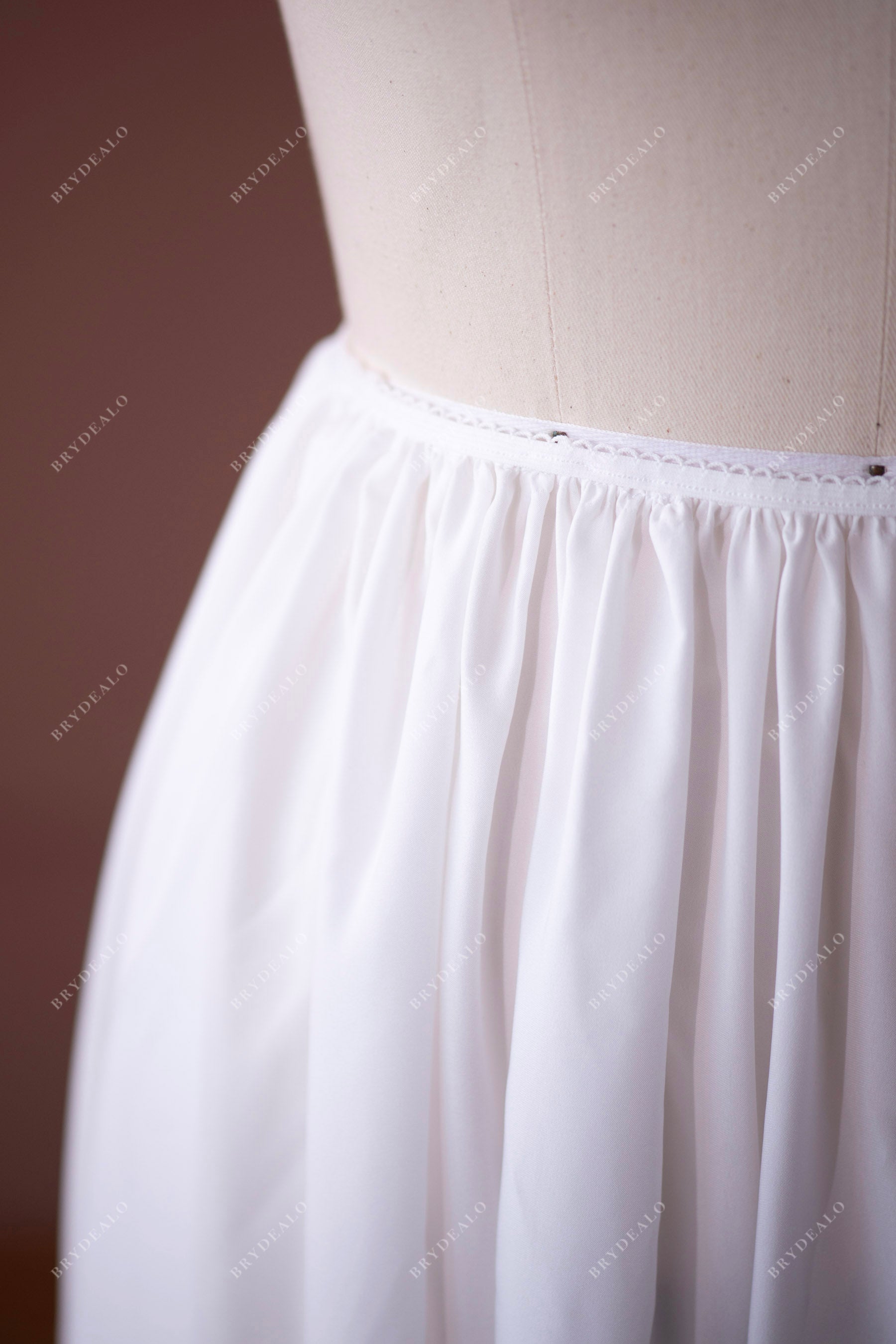 soft cotton like skirt lining with elastic band
