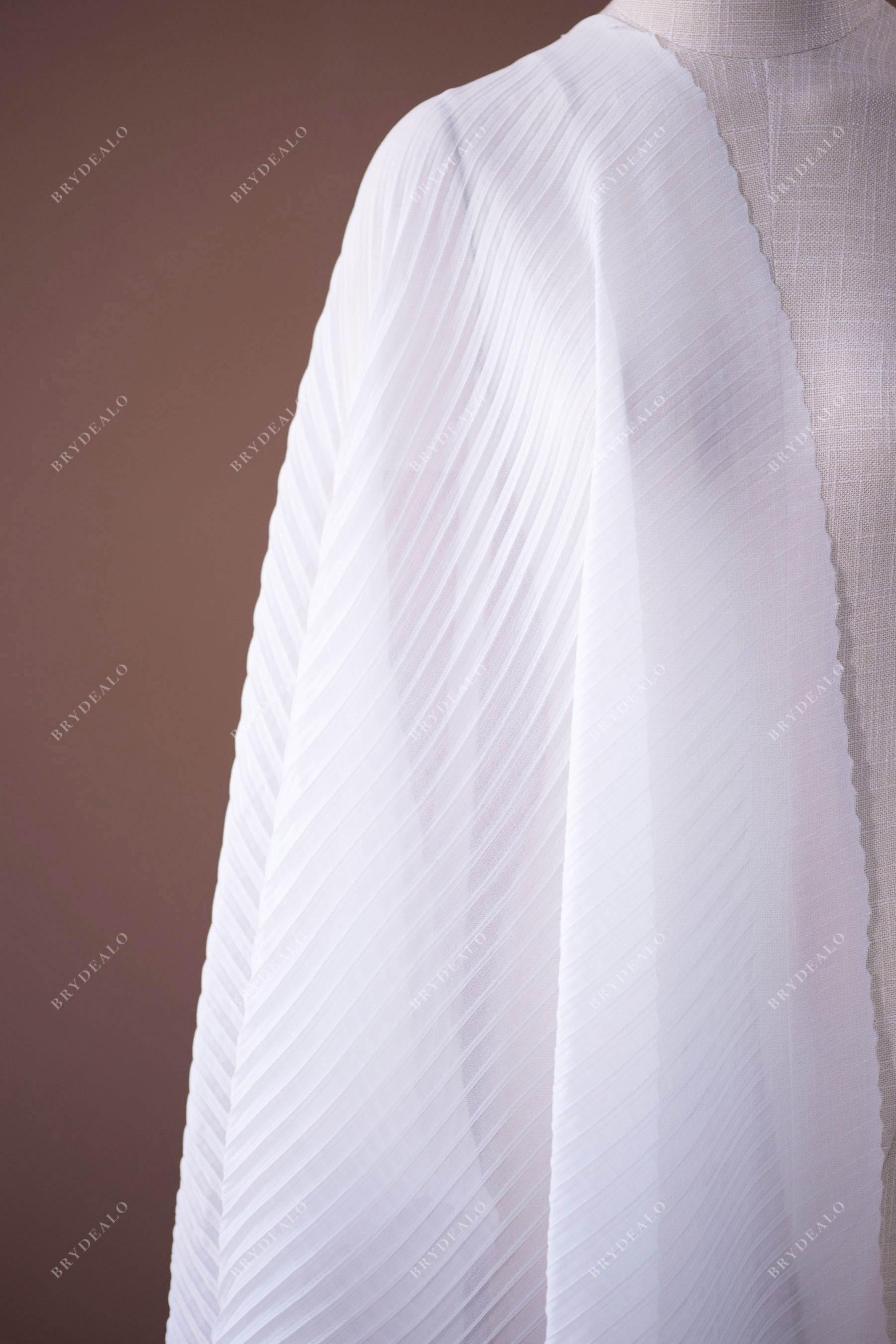soft pleated grainy chiffon fabric