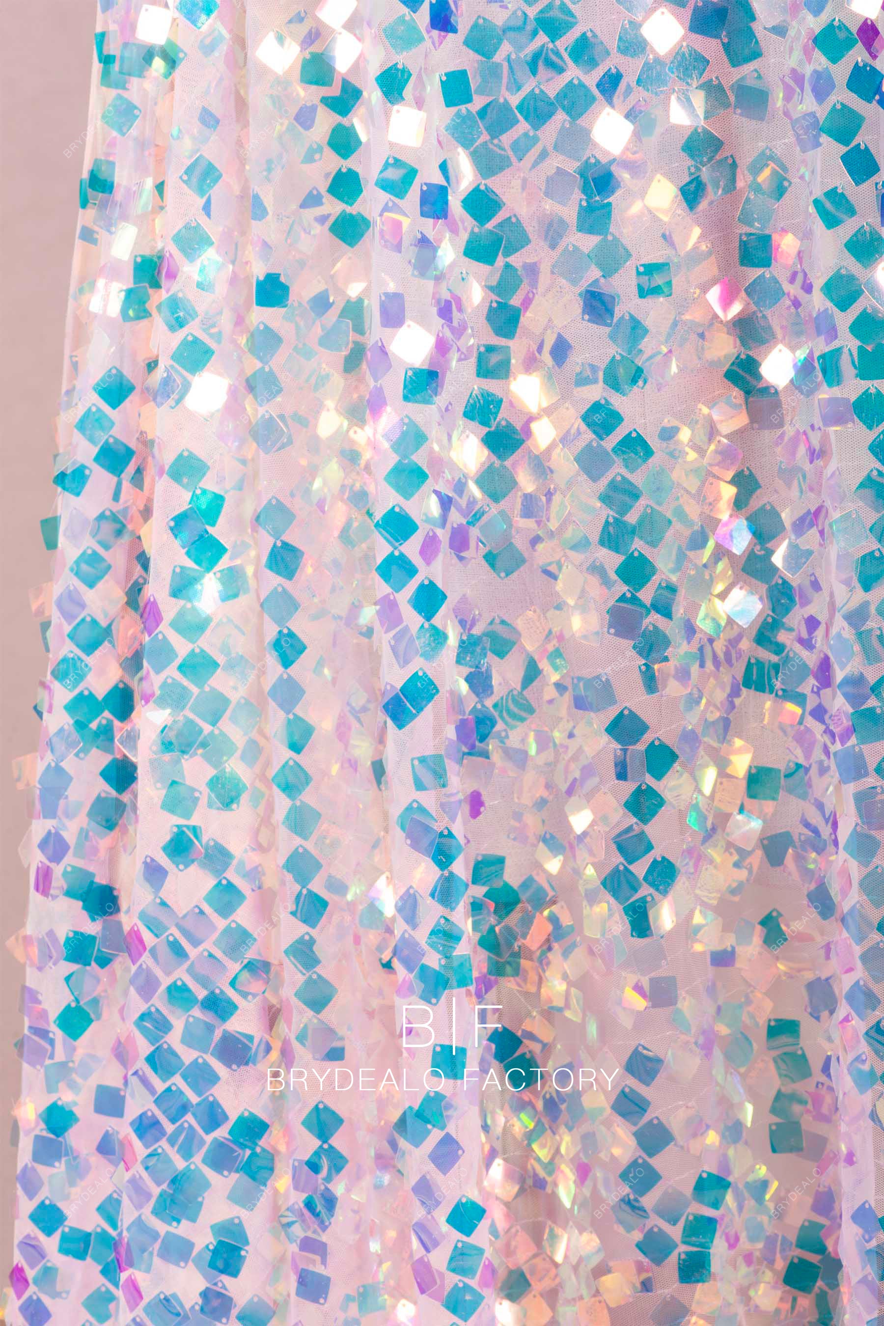Sparkly Galaxy Square Sequin Fabric