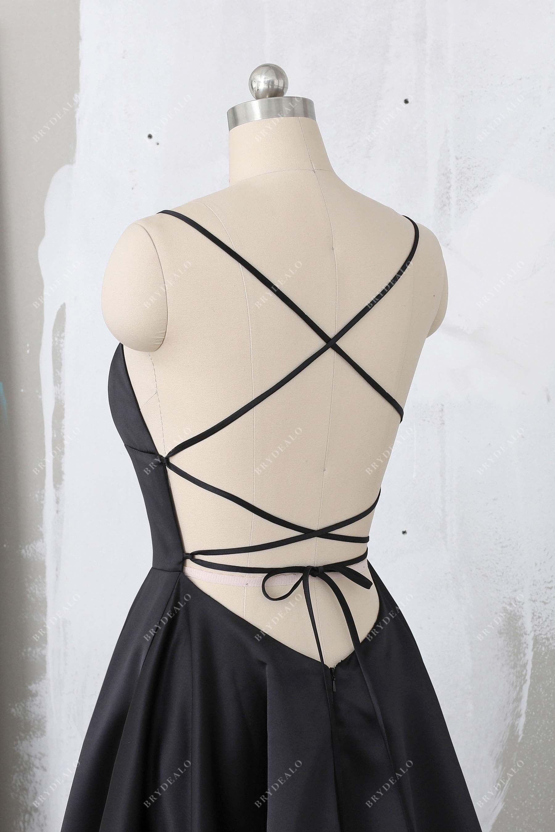 Black Criss Cross Back Dress