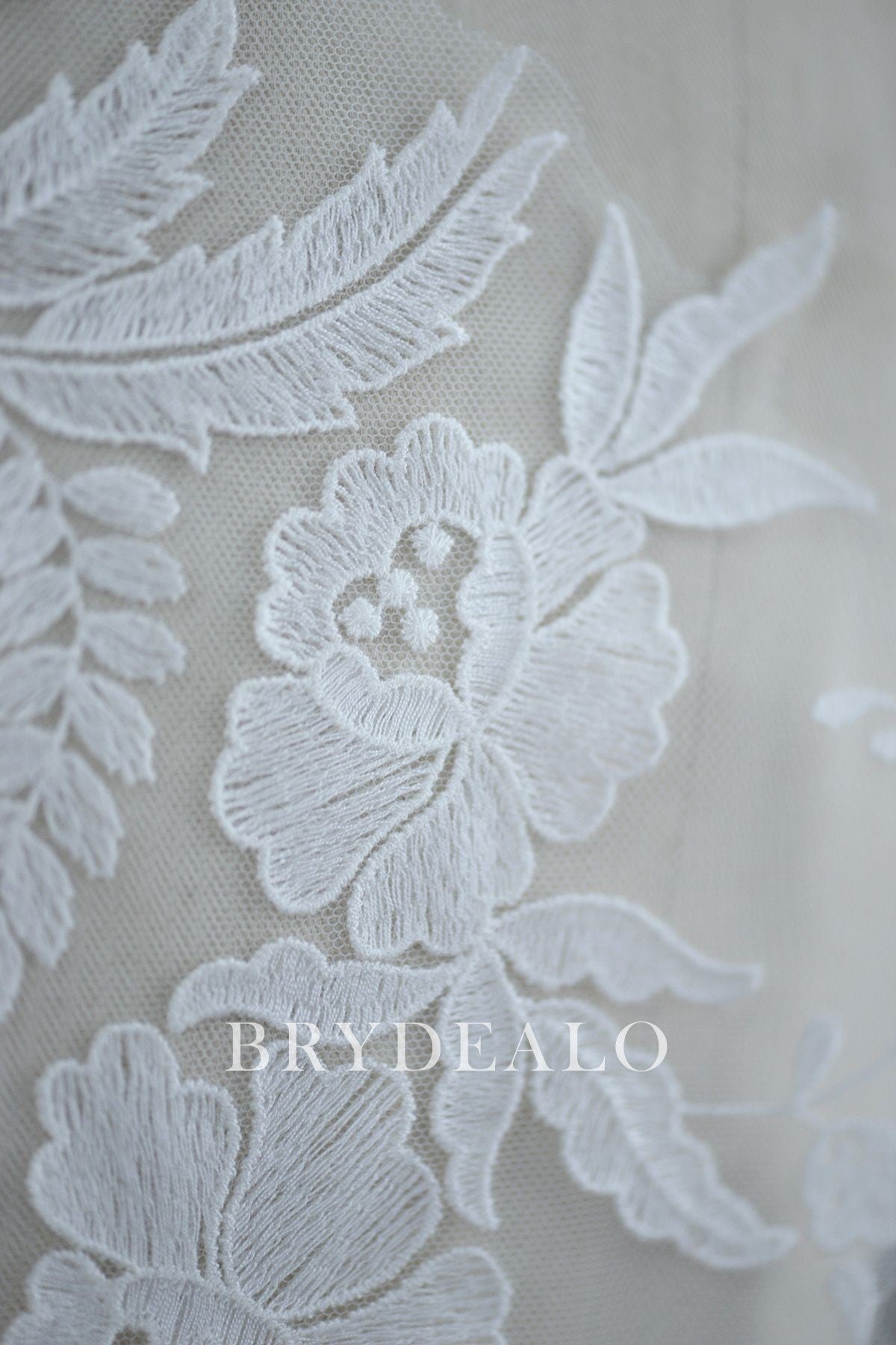 Flower Leaf Bridal Lace Applique