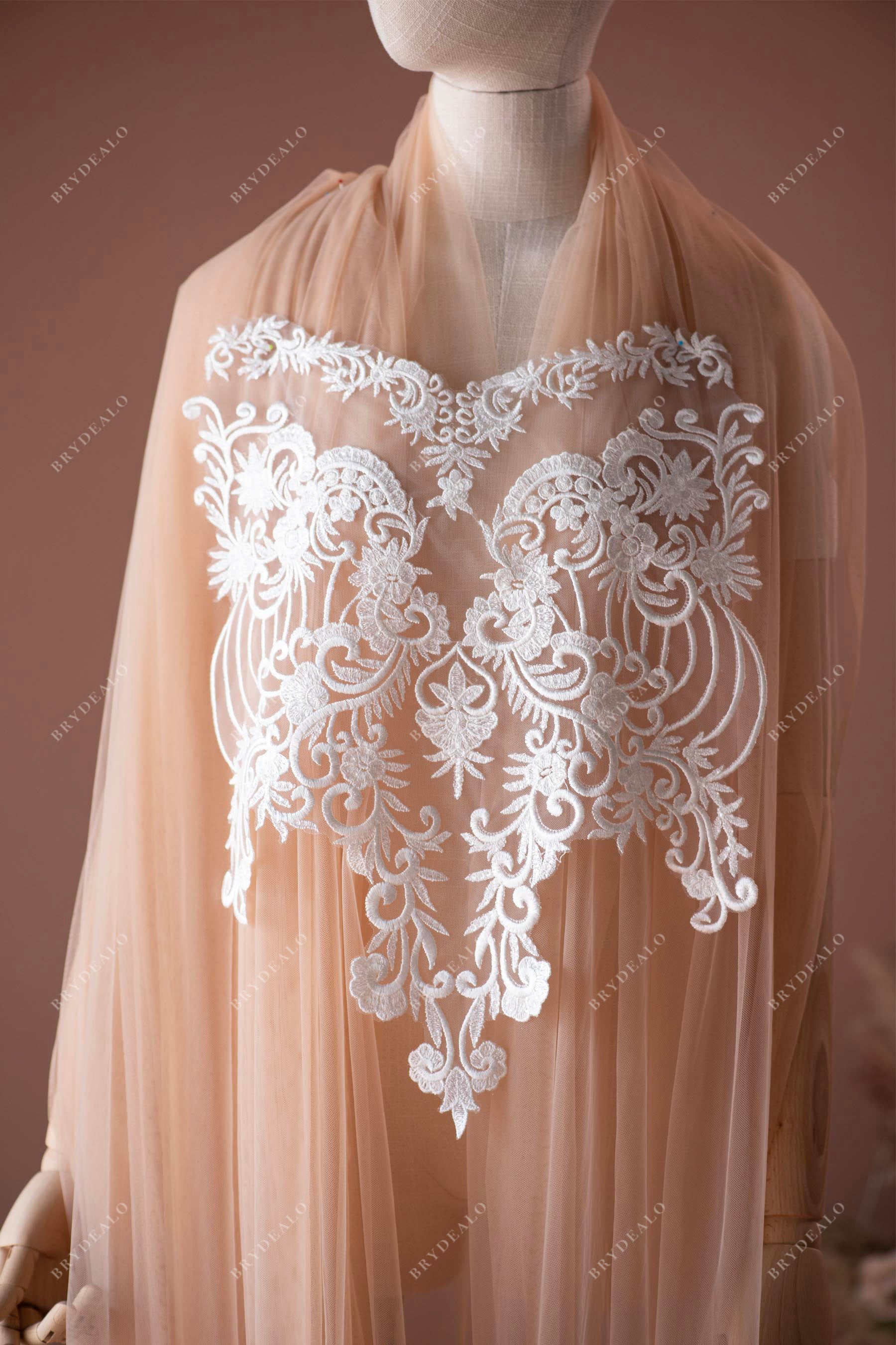 symmetry bridal lace applique for wholesale