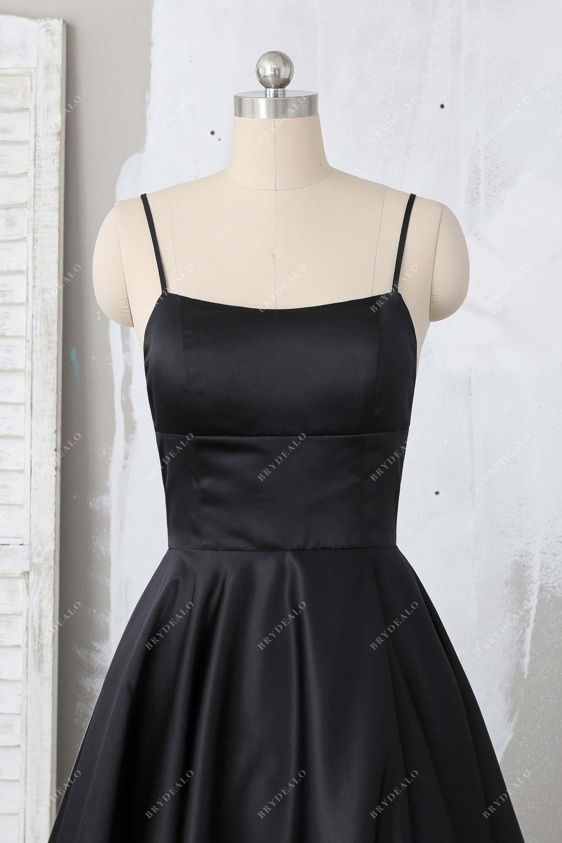 thin straps satin dress