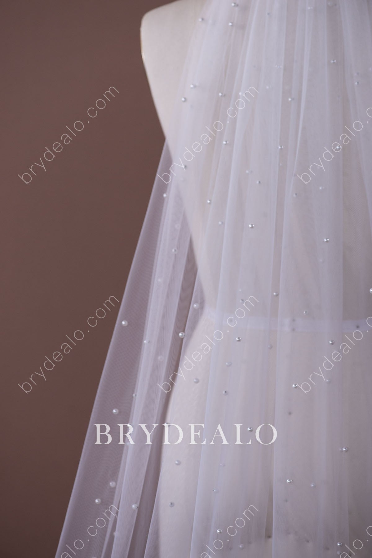 pearls wedding veil