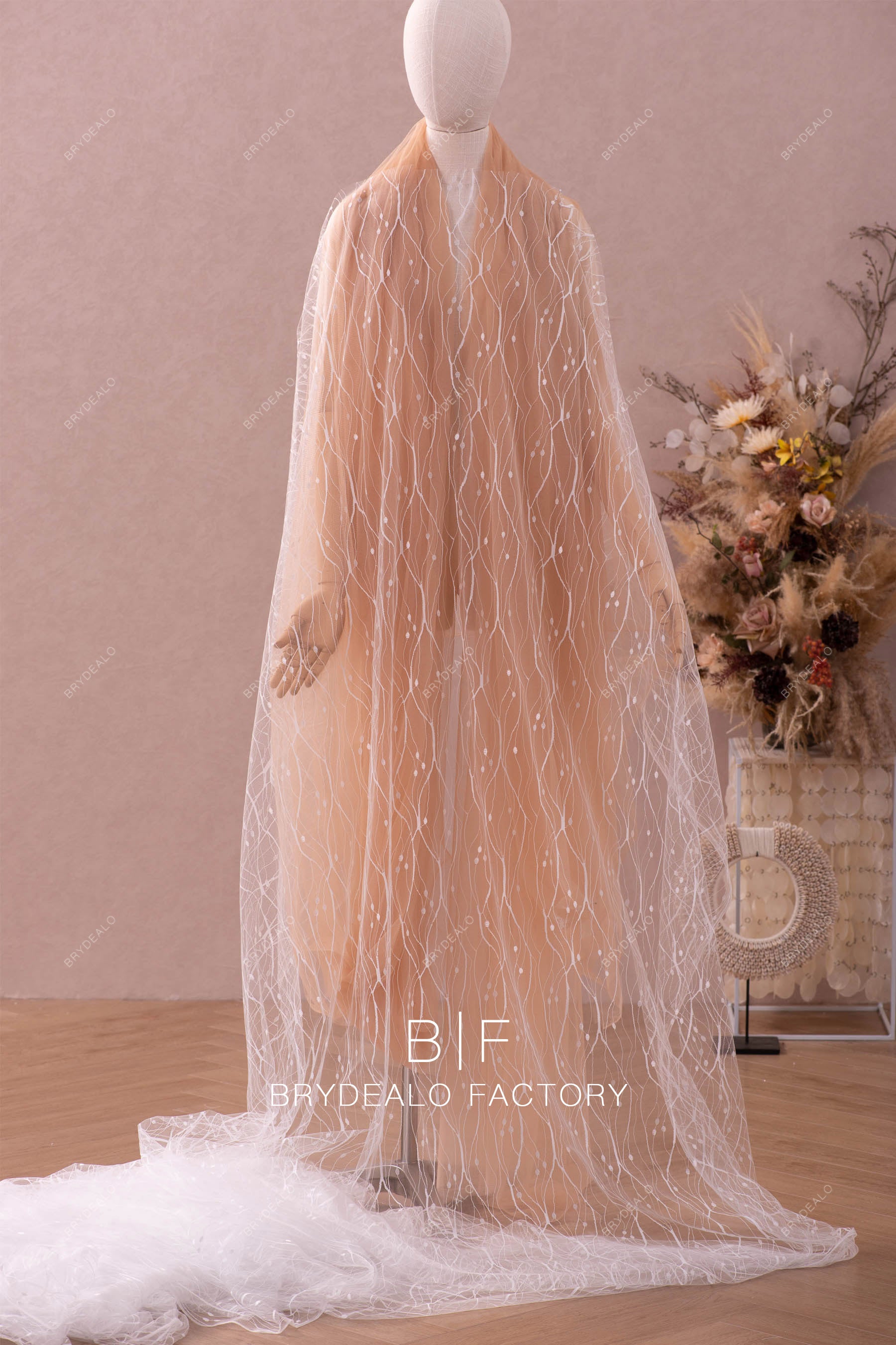 warp knitted wave lace for dresses