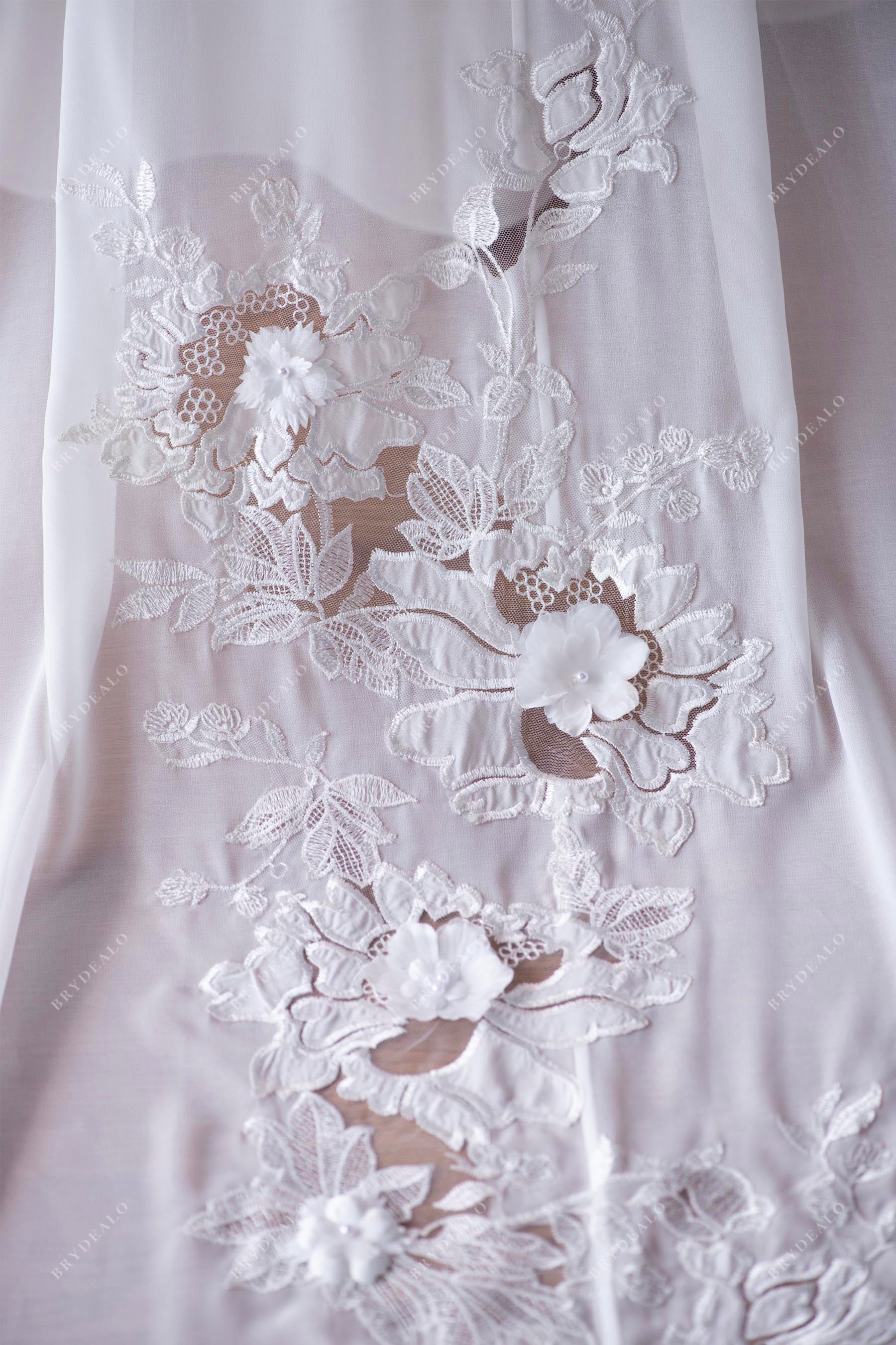 wedding dress hollow lace train