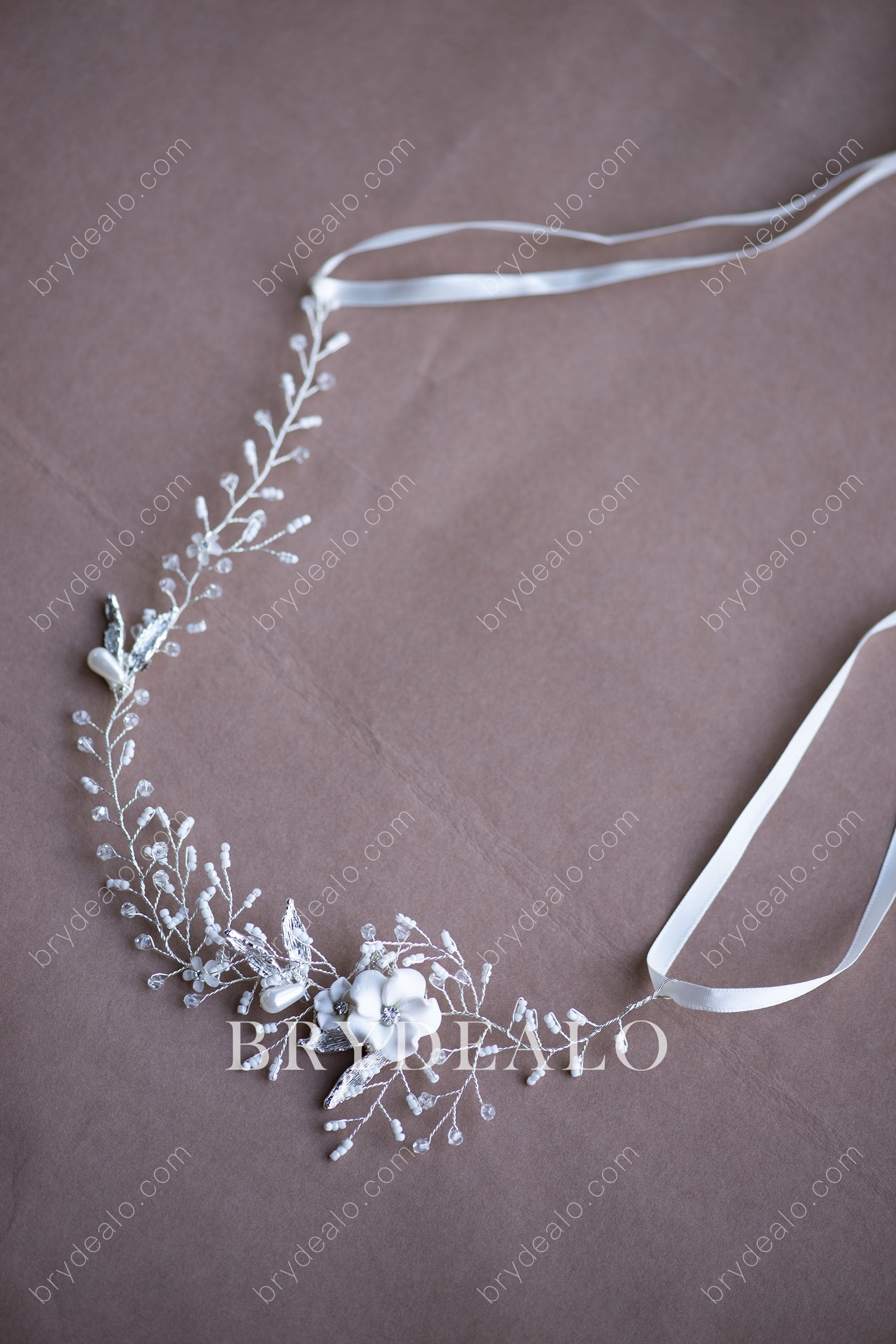  Branch Beaded Bridal Sash