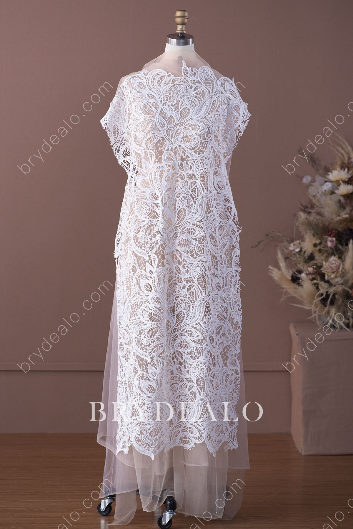 Wholesale Abstract Crochet Bridal Lace Fabric