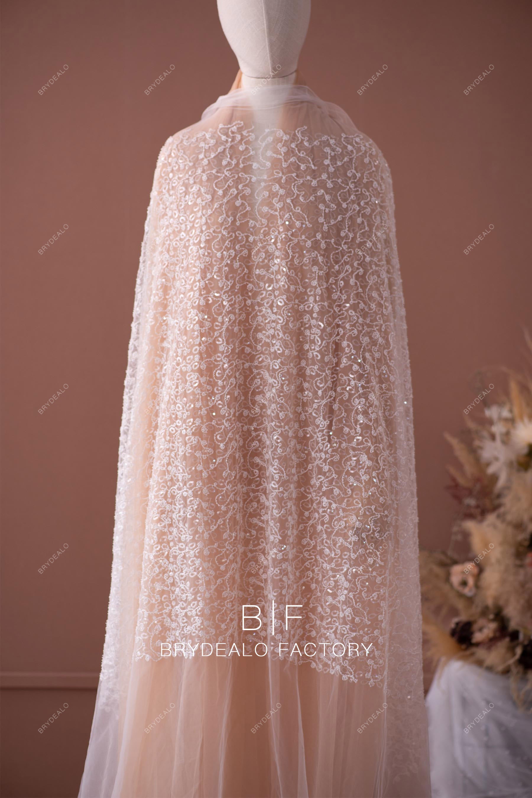 wholesale beaded lace fabric