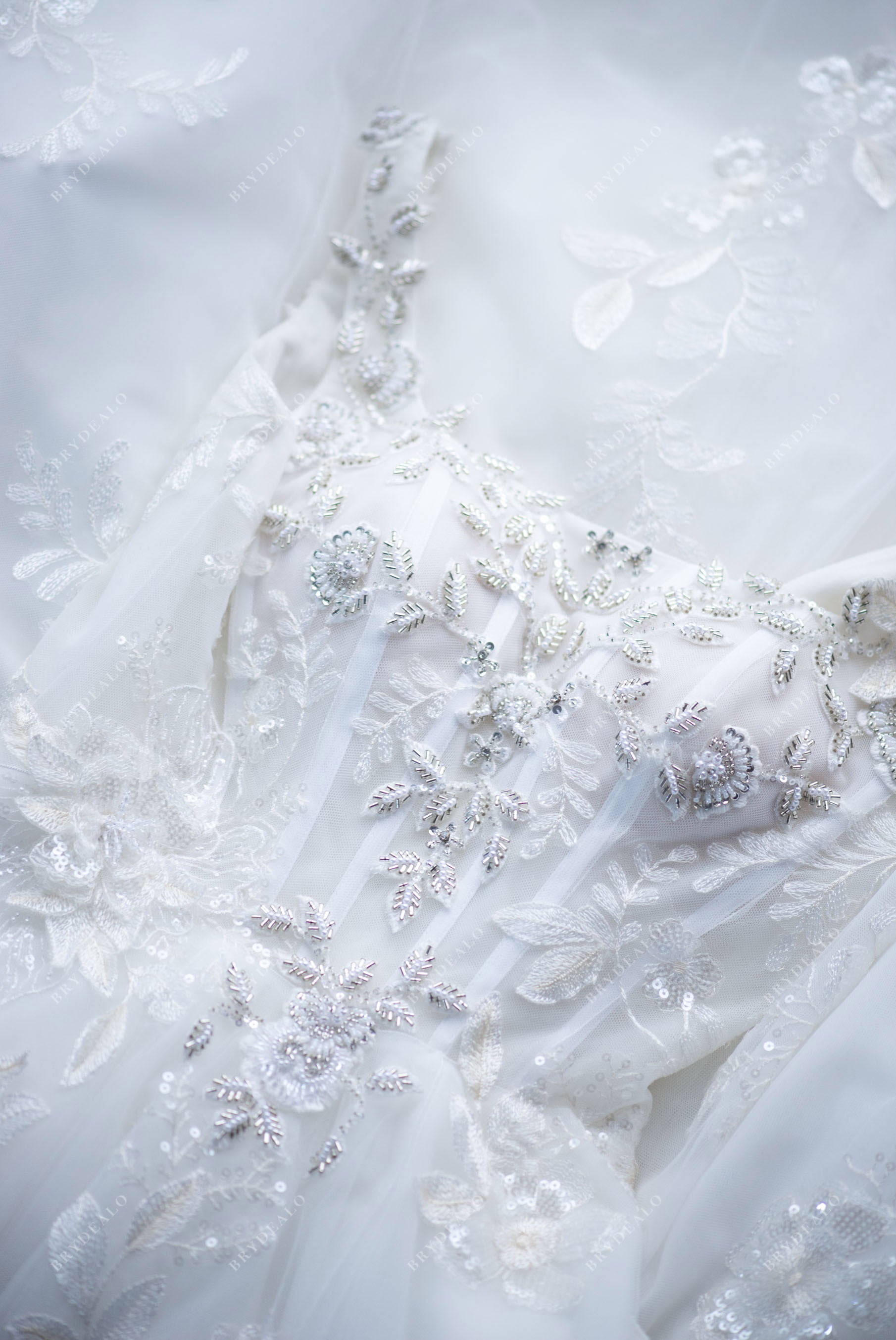 sample sale wholesale beaded straps lace bridal dress