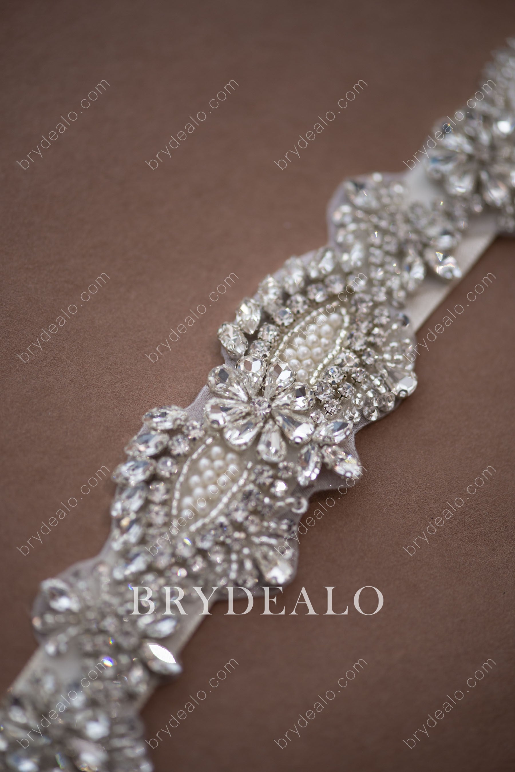 Wholesale Blingbling Pearls Crystals Bridal Sash Online