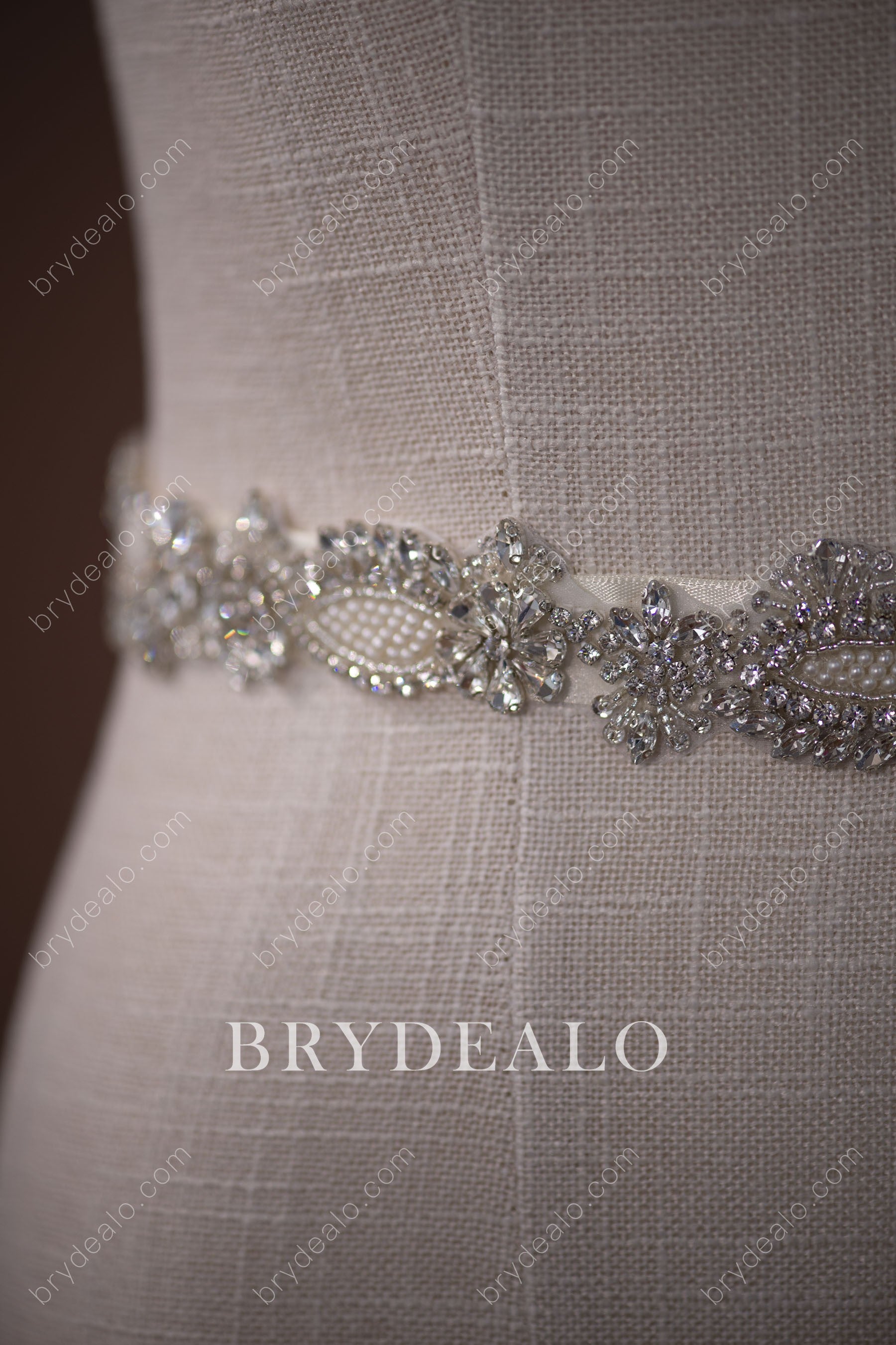 Blingbling Pearls Crystals Bridal Sash for Wholesale