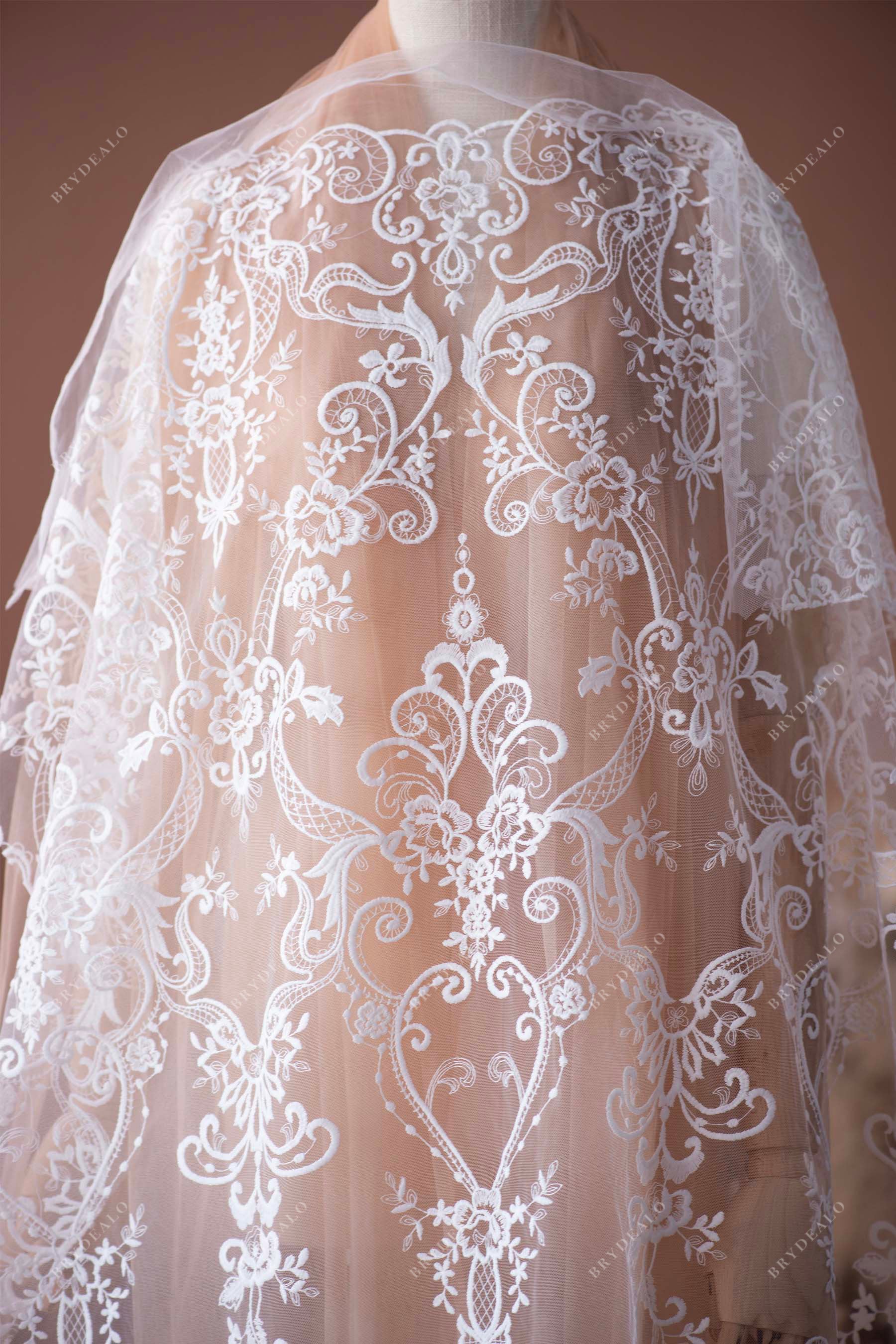 wholesale abstract patterned bridal lace fabric