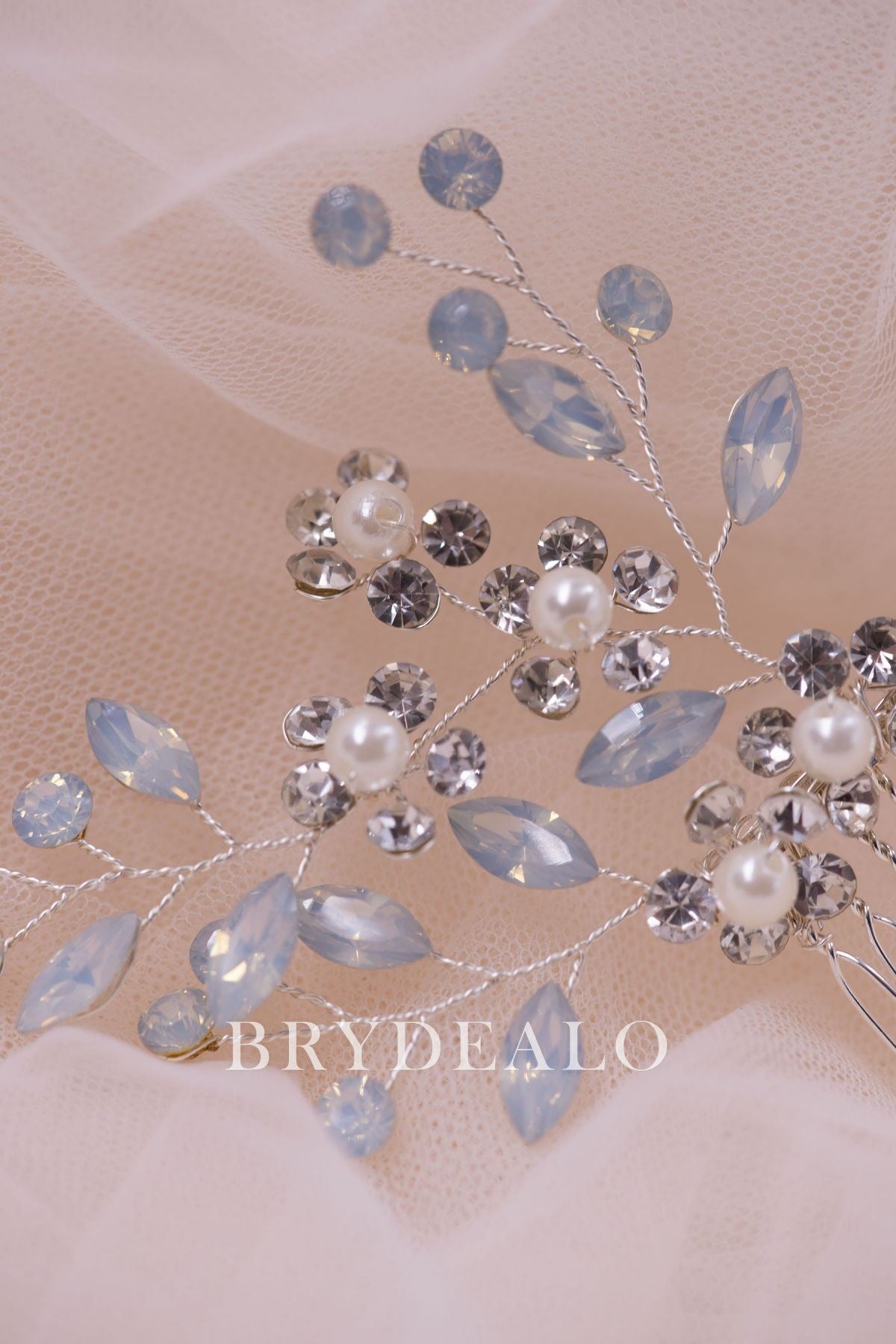 Opal Pearls Bridal Comb for Wholesale