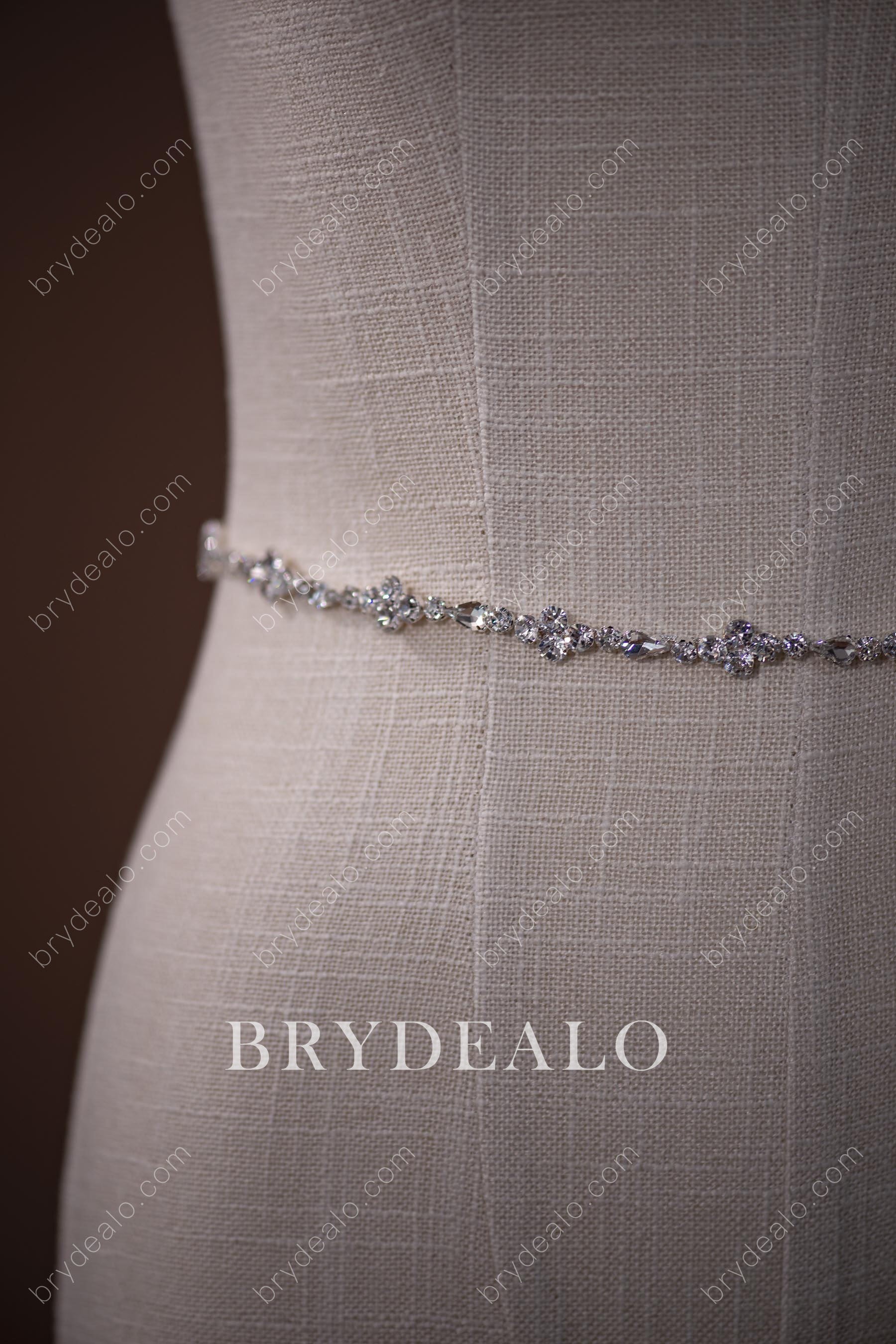 Online Dainty Crystals Bridal Sash for Wholesale