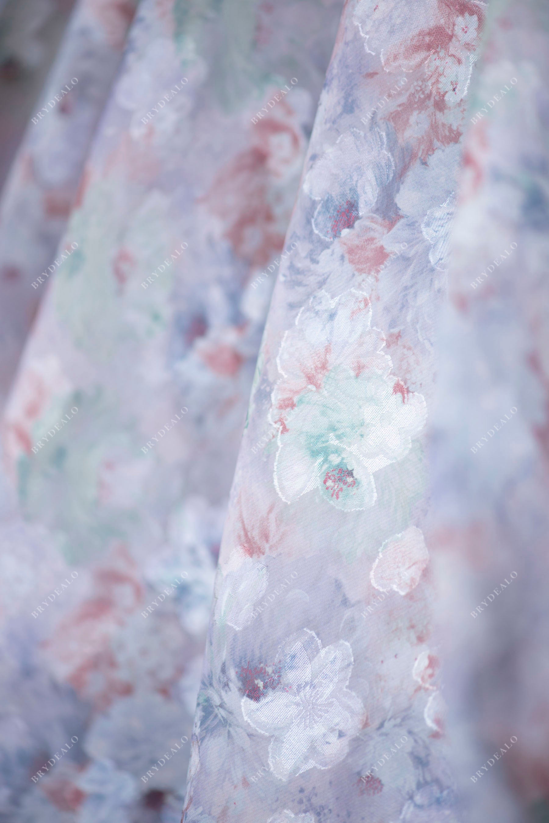 wholesale designer floral chiffon fabric