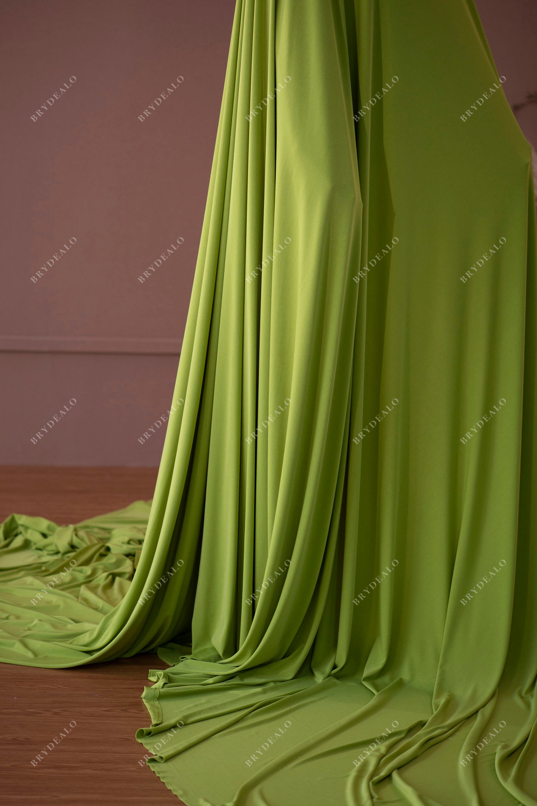 wholesale draping elastic moss green jersey fabric