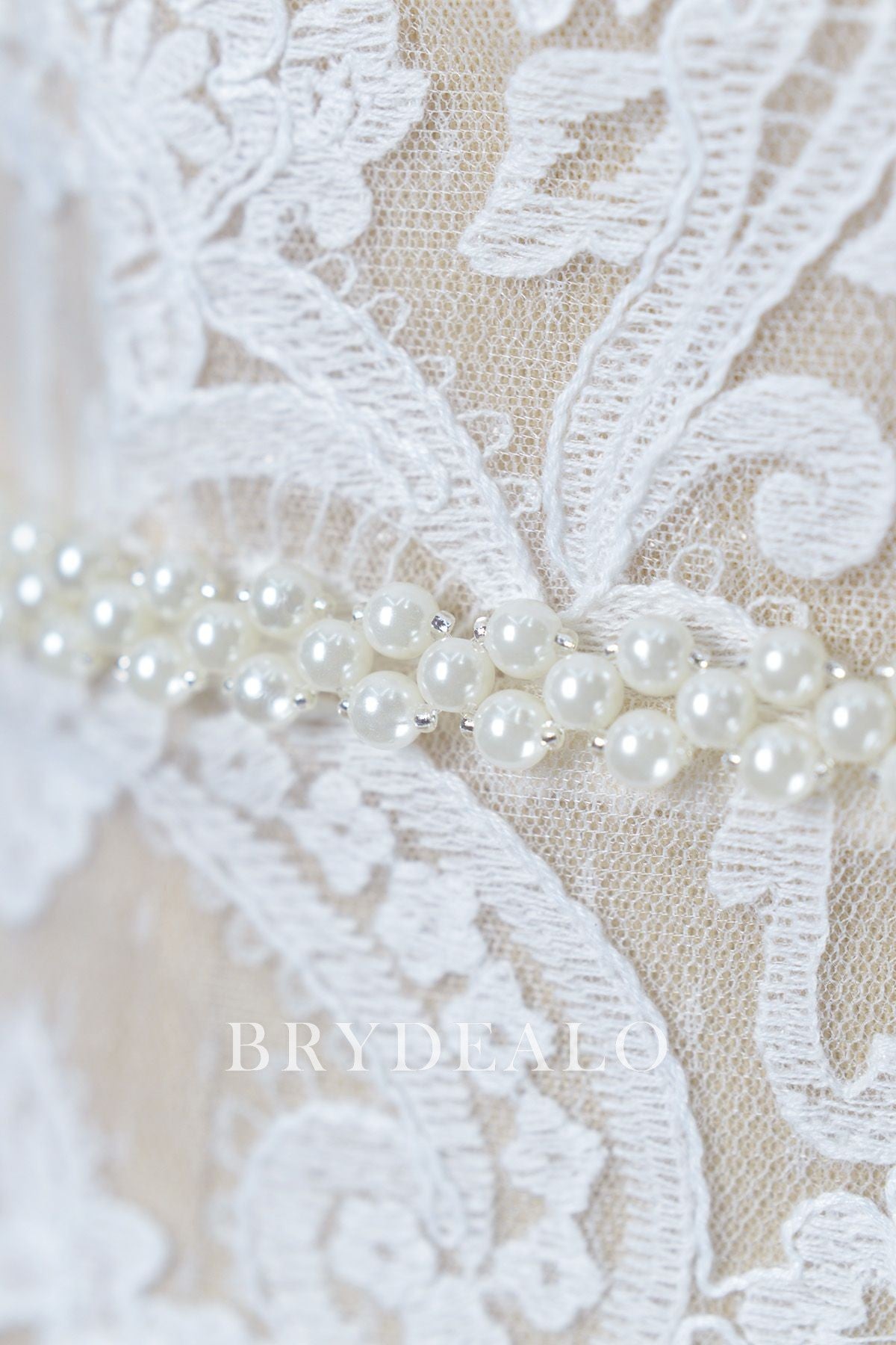 Wholesale Exquisite Pearls Chiffon Bridal Sash for Wholesale