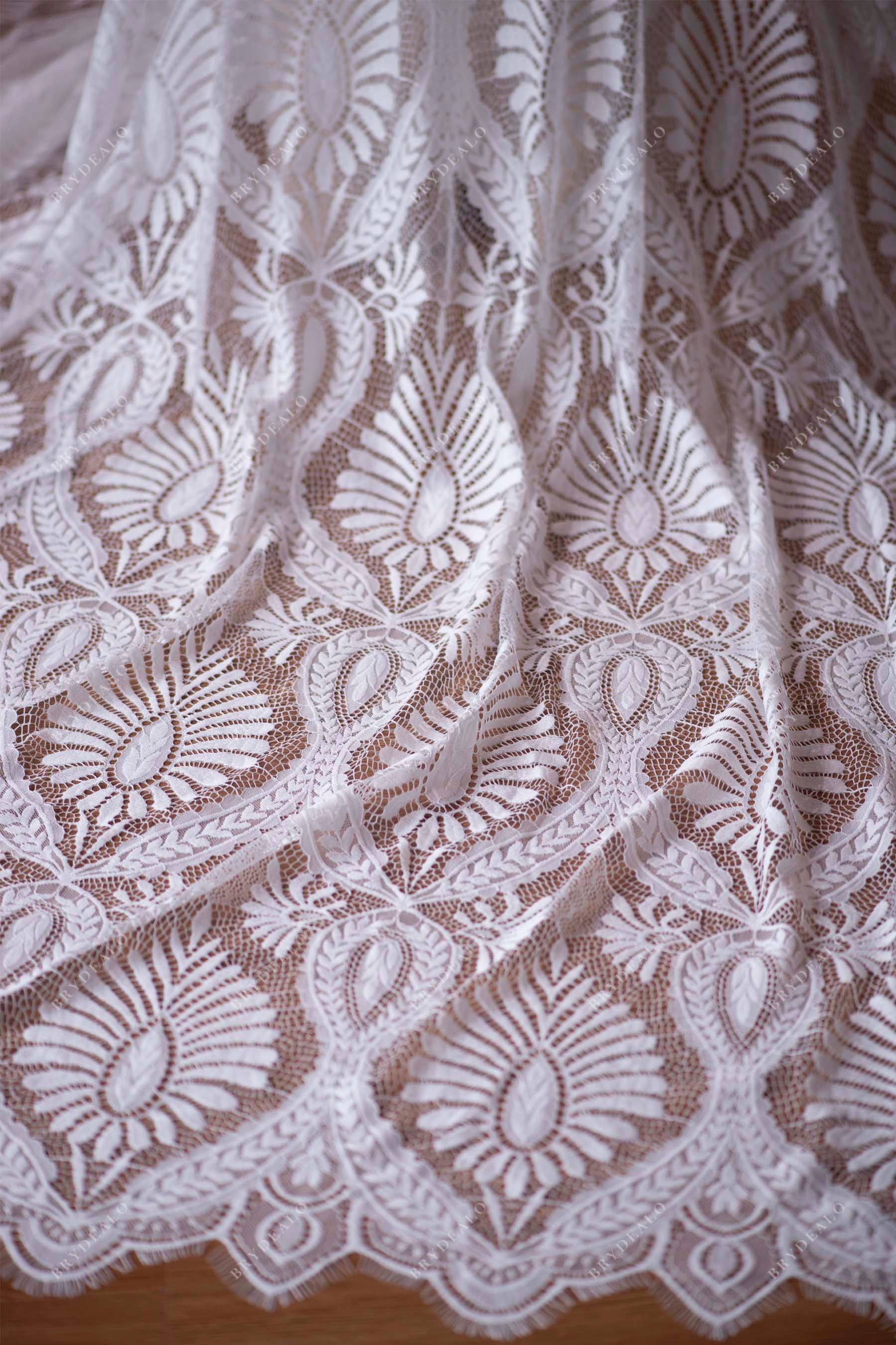 Wholesale Geometrical Bridal Lace Fabric