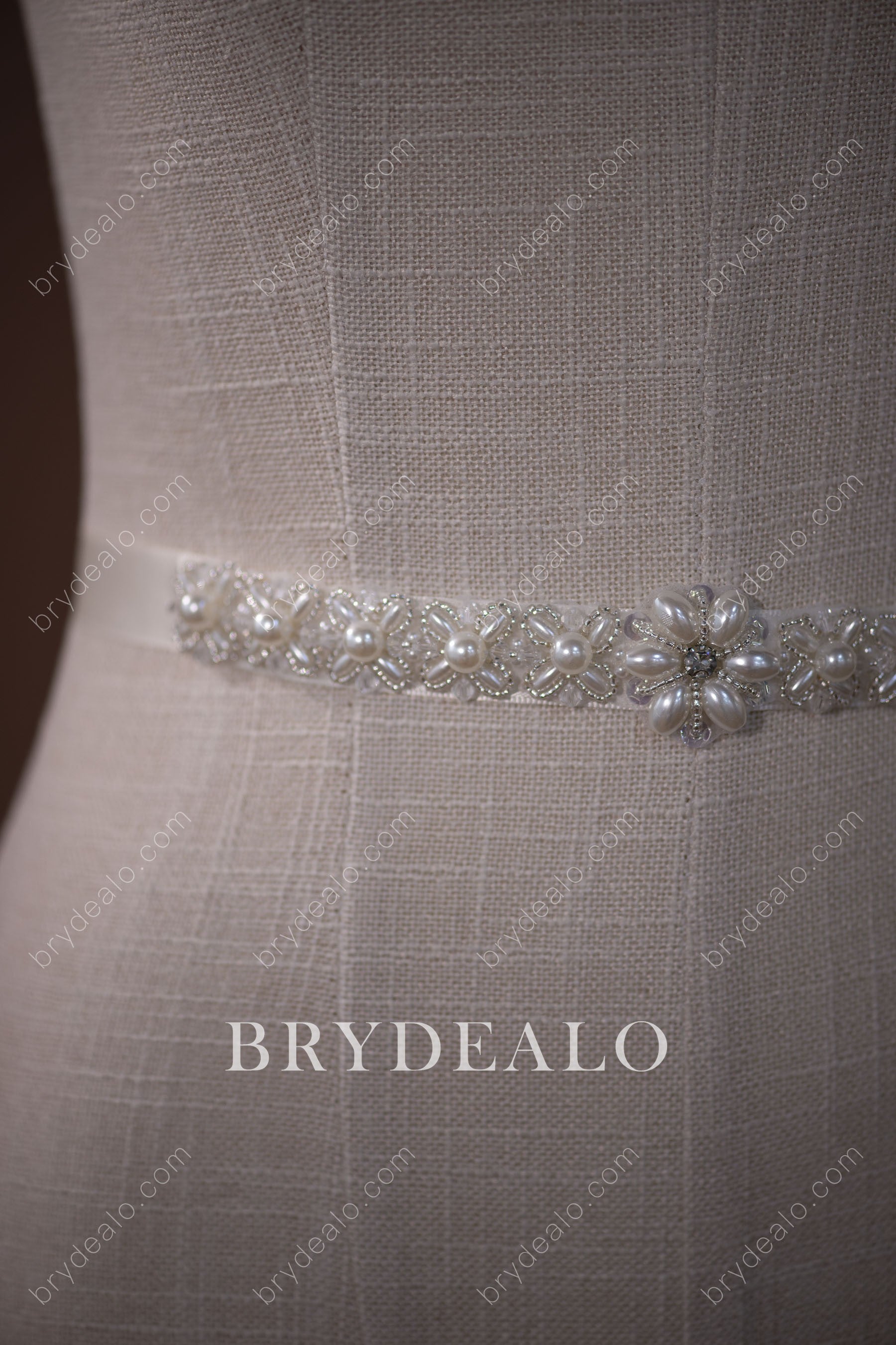 Wholesale Pearls Crystals Bridal Sash