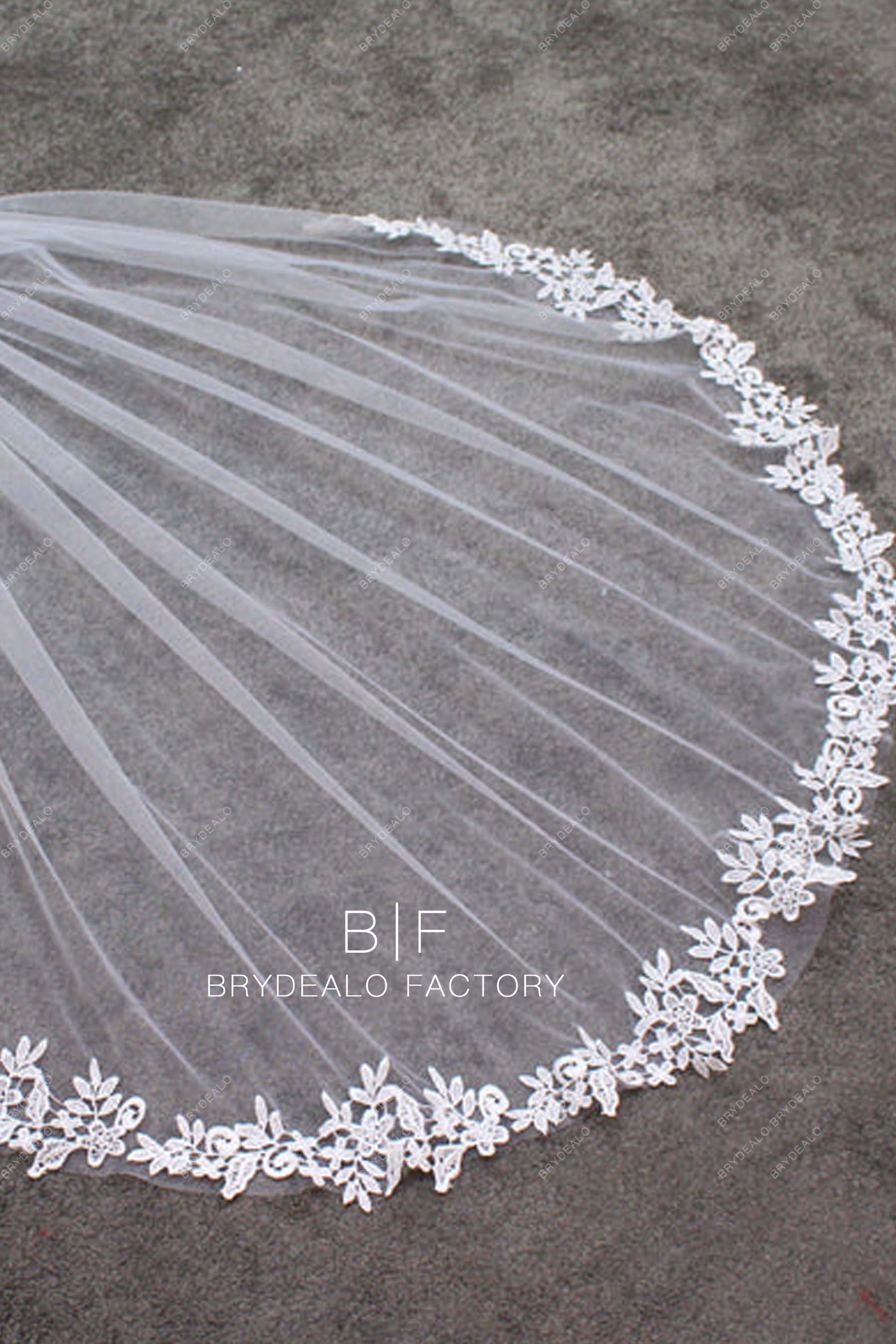 Wholesale Lace Trim Wedding Veil