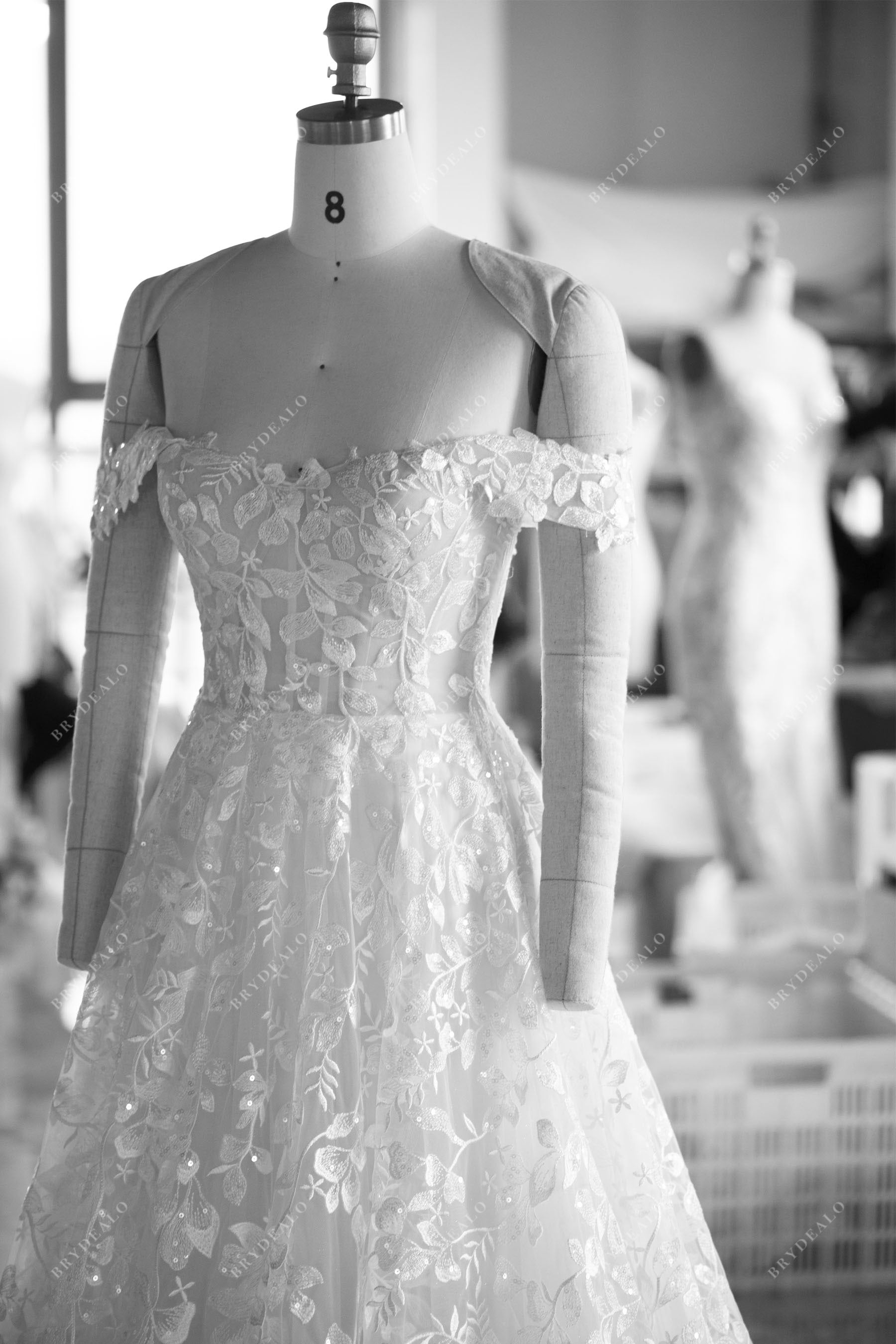 wholesale off shoulder lace wedding dress