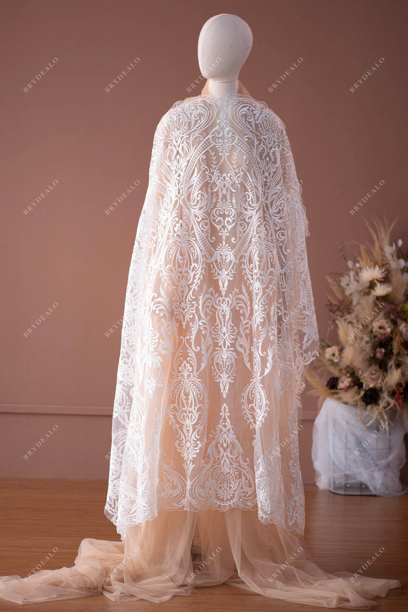 Wholesale Embroidery Abstract Patterned Bridal Lace Fabric