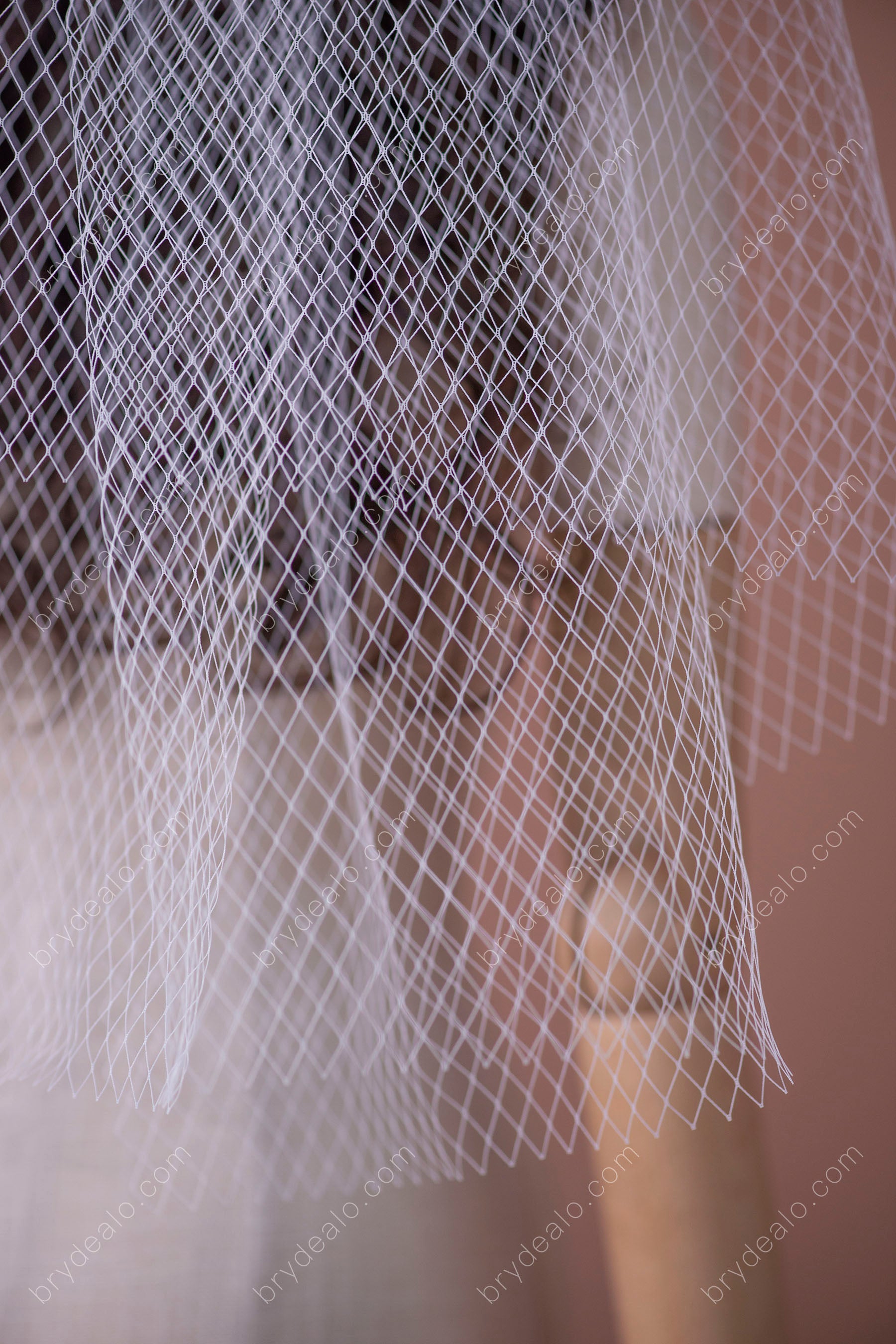 rhombic net bridal veil