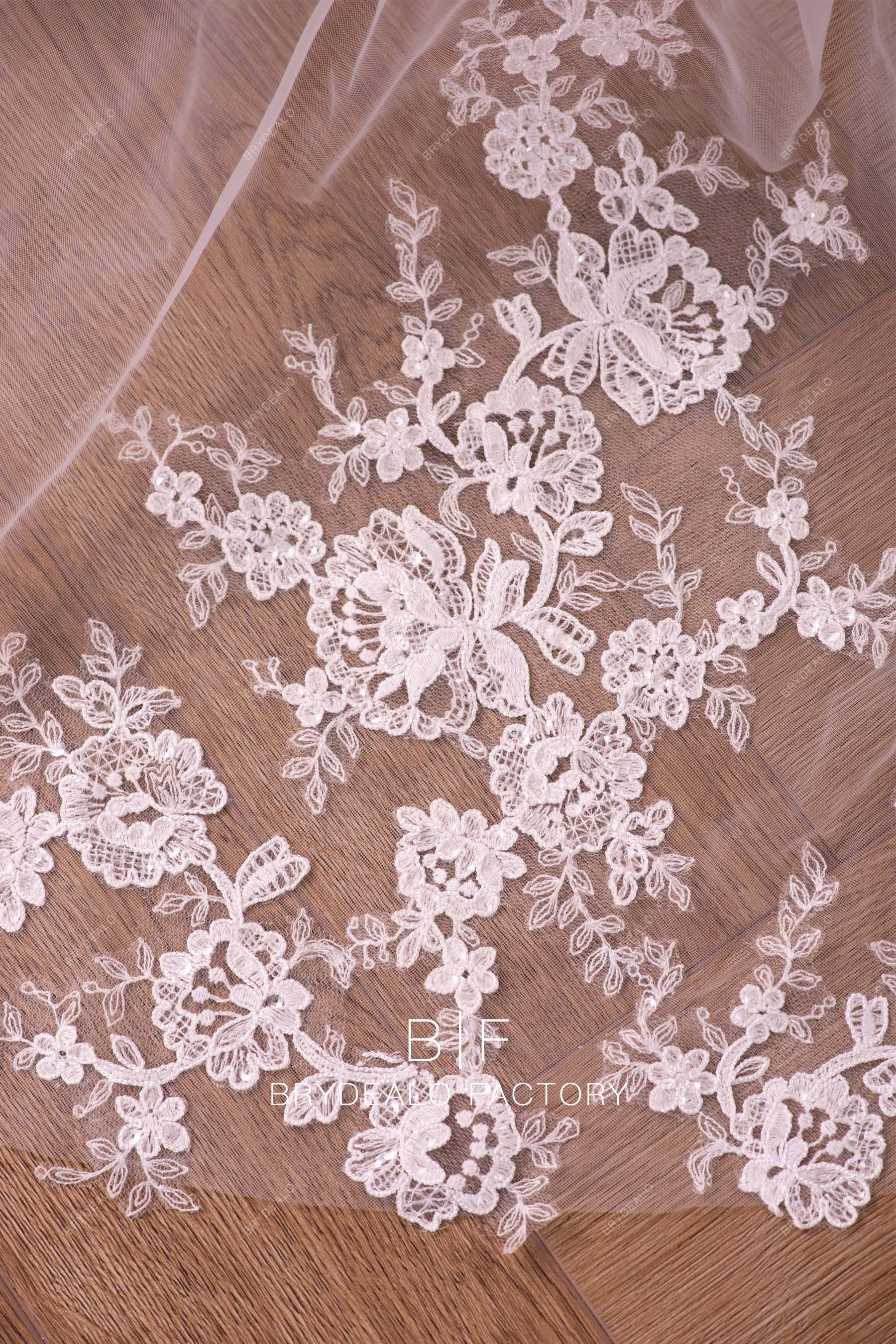 wholesale shimmery bridal lace veil