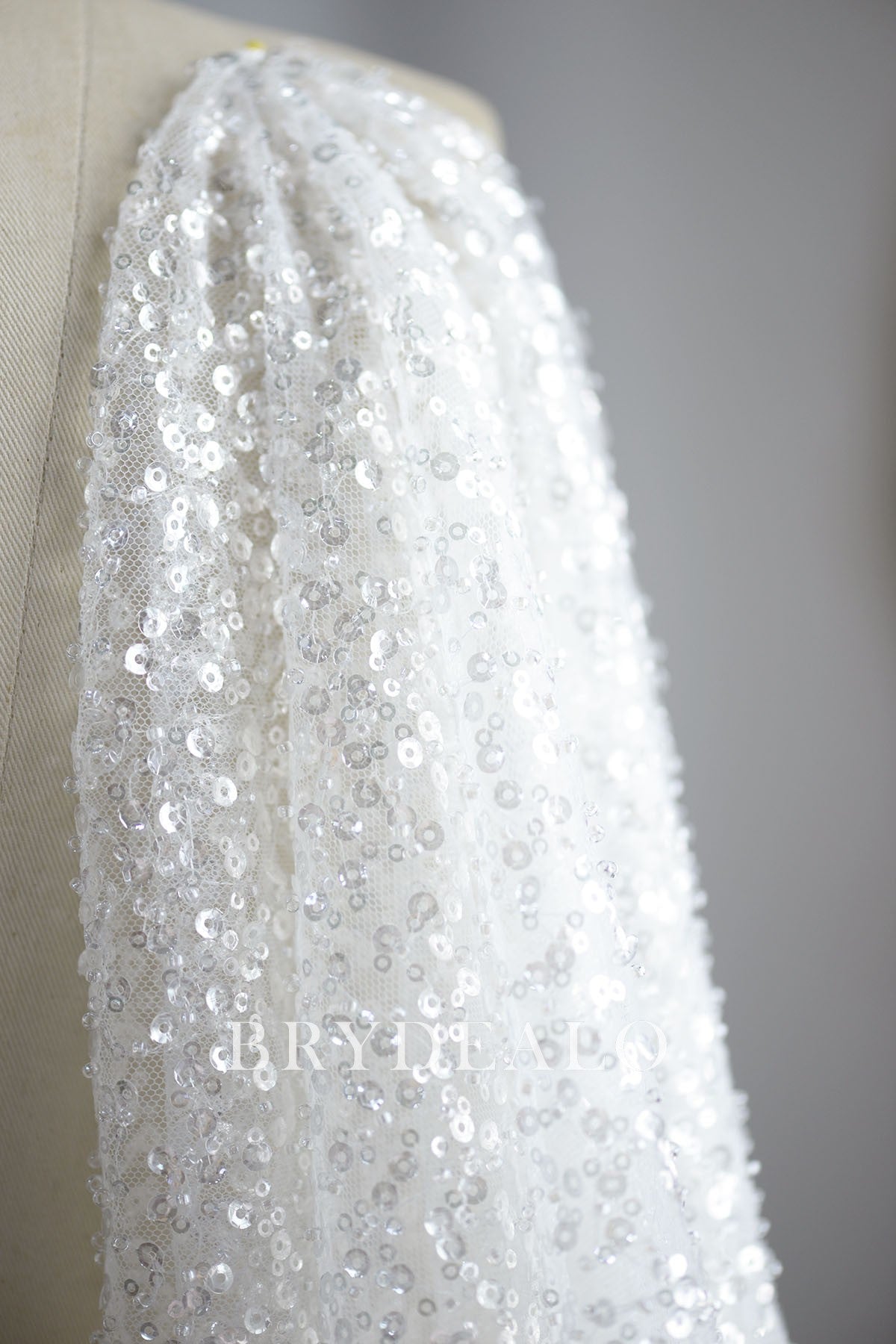 Best Wholesale Shiny Sequined Tulle Fabric by the Yard