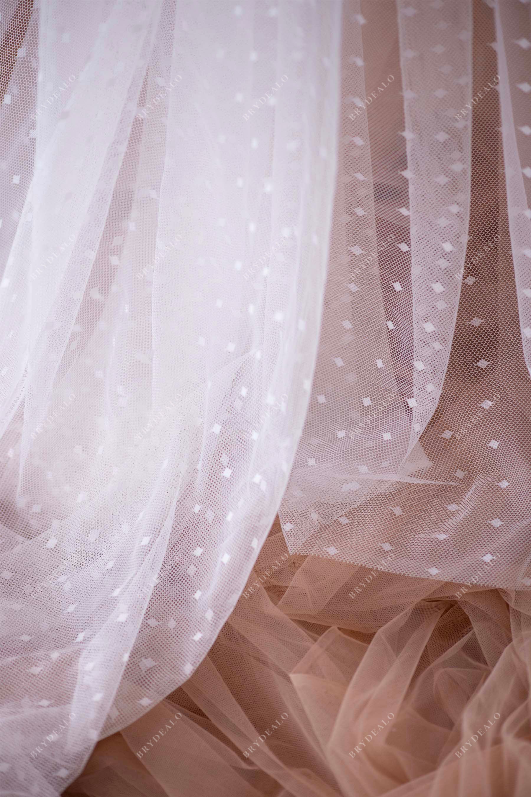 wholesale stretchy dot tulle fabric